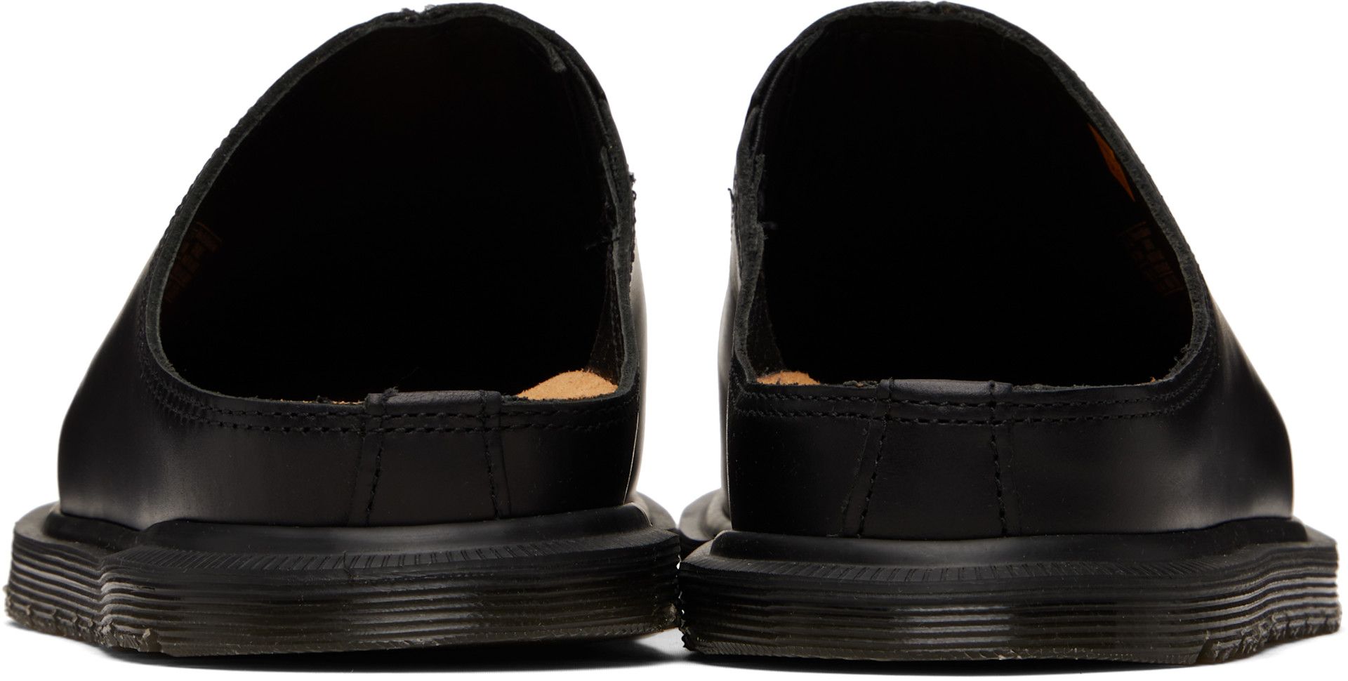 Dr. Martens: ブラック San Mule スリッポン | SSENSE 日本
