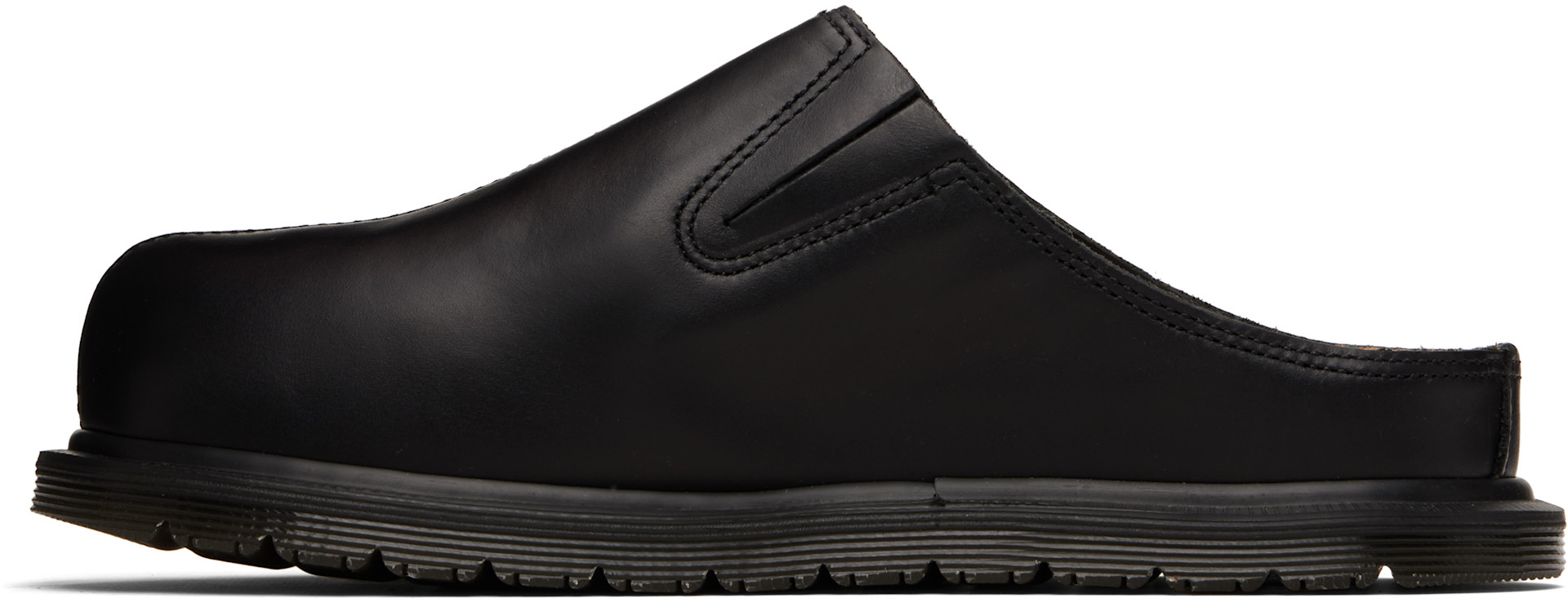 Dr. Martens: ブラック San Mule スリッポン | SSENSE 日本