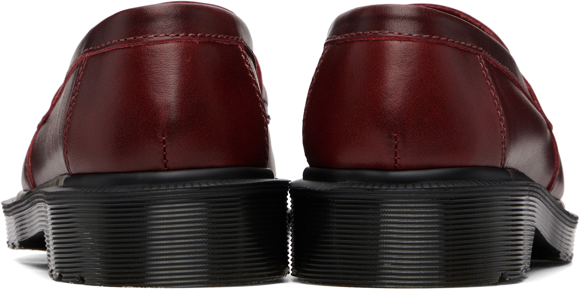 バーガンディ レザー ローファー Dr. Martens: バーガンディ Delapre 'Made In England' クラシック