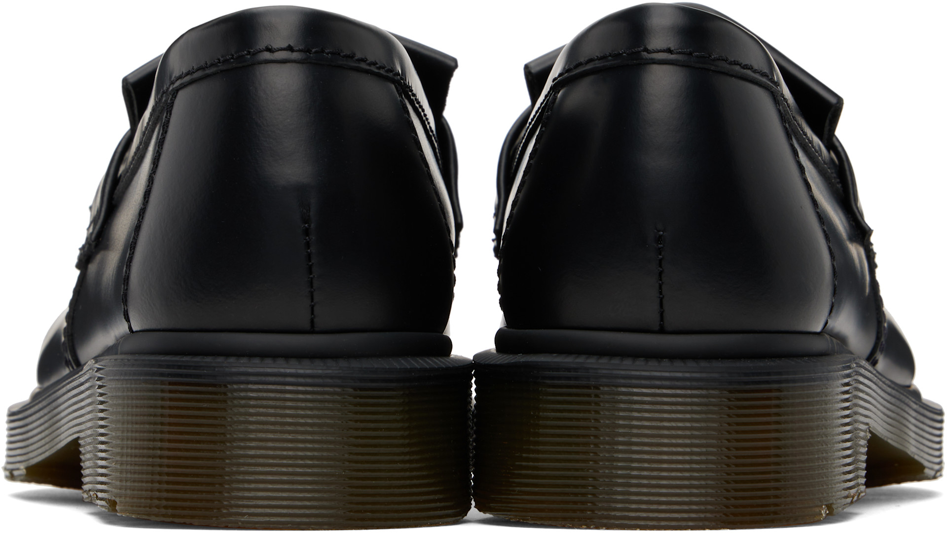 Dr. Martens: ブラック Adrian Smooth ローファー | SSENSE 日本