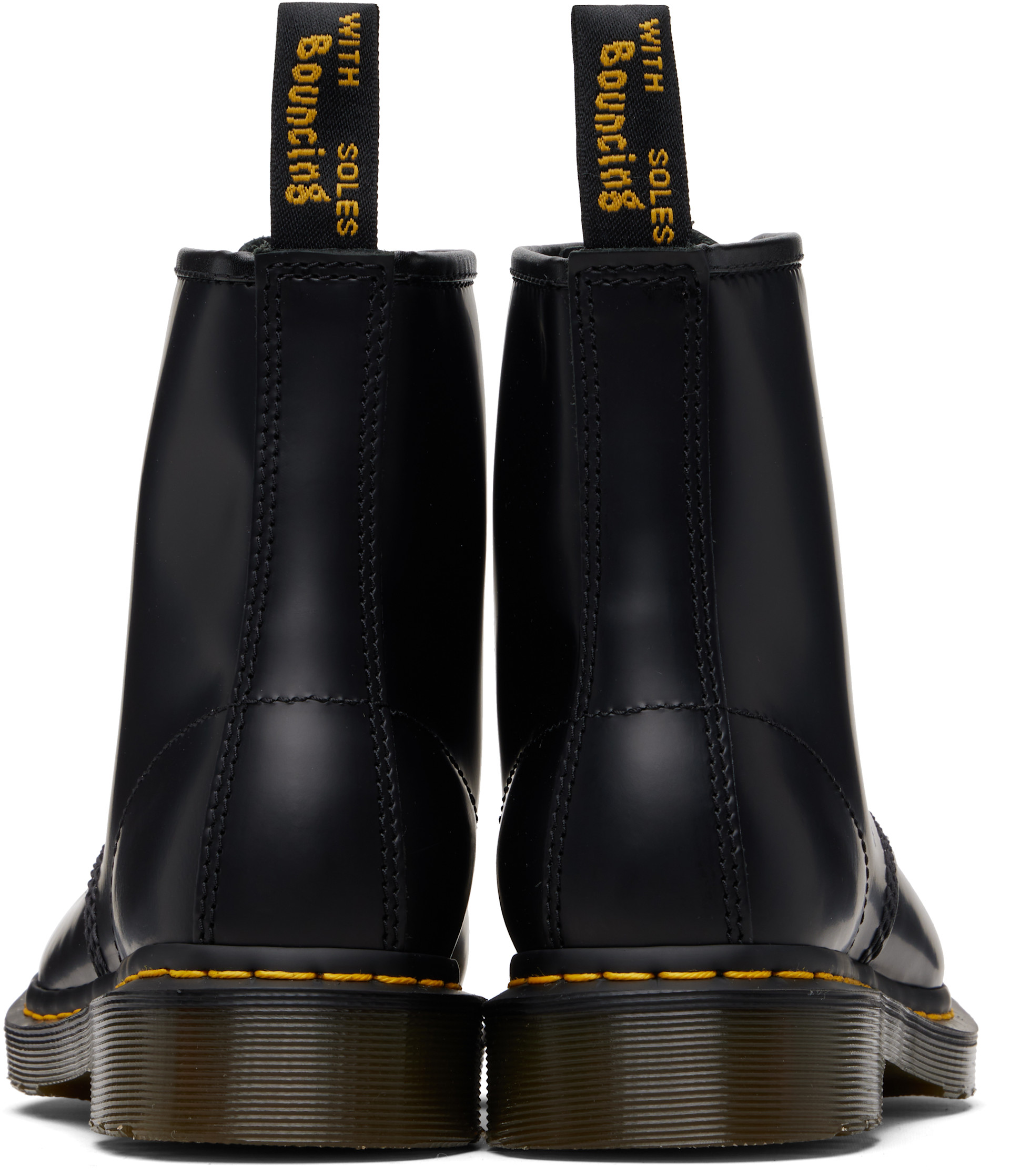 Dr. Martens: Black 1460 Smooth Leather Lace Up Boots | SSENSE