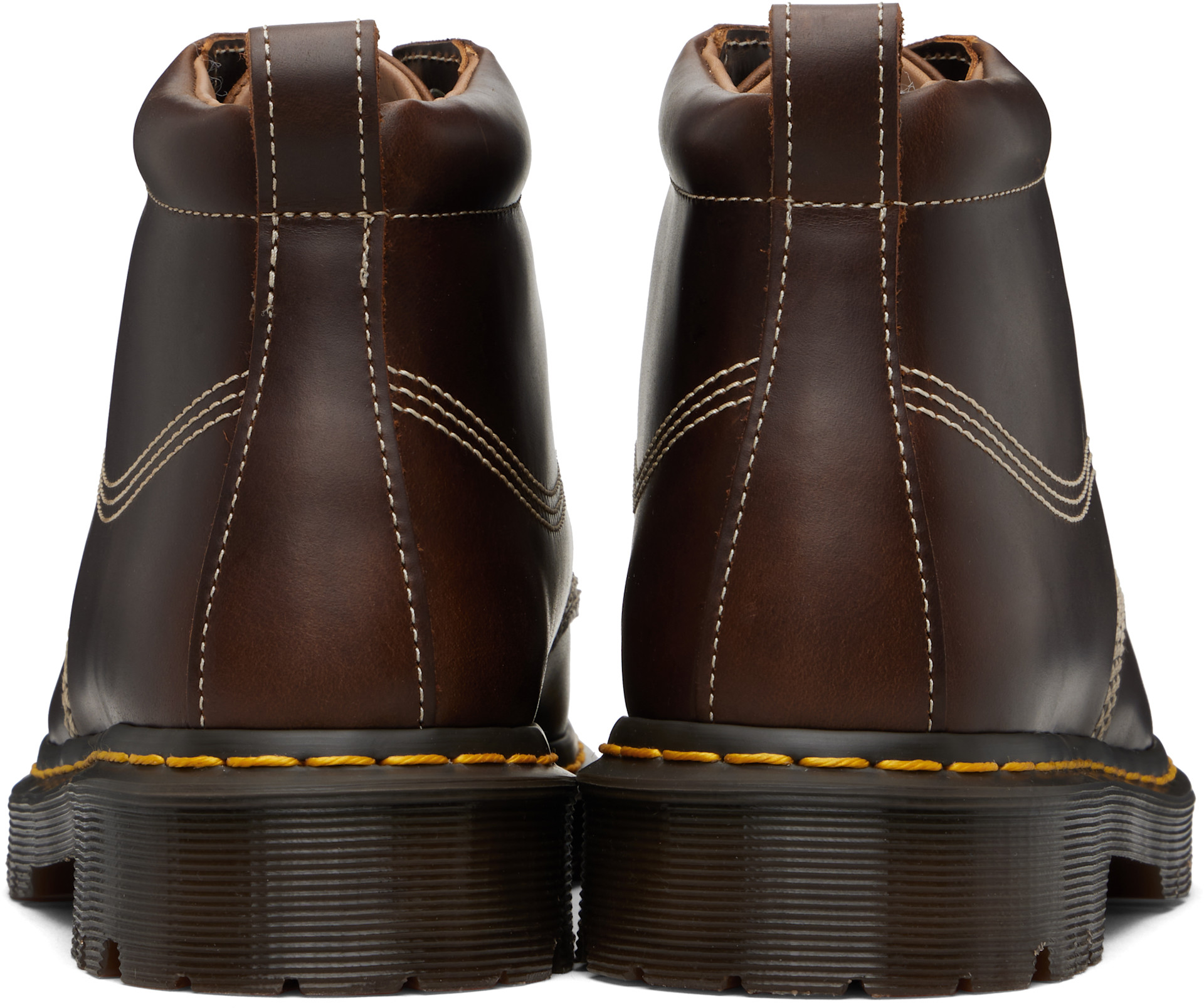 Dr. Martens - 브라운 가죽 로웰 추카 부츠