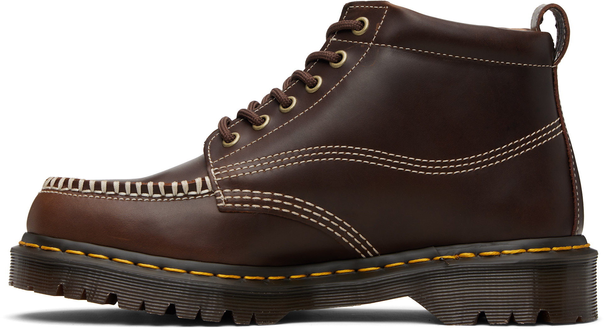 Dr. Martens - 브라운 가죽 로웰 추카 부츠
