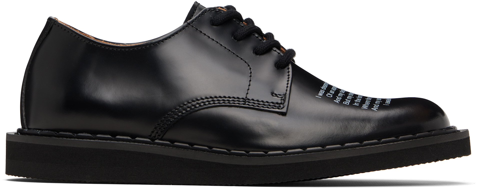 George Cox: ブラック UNDERCOVERエディション 4 Eyelet ダービー
