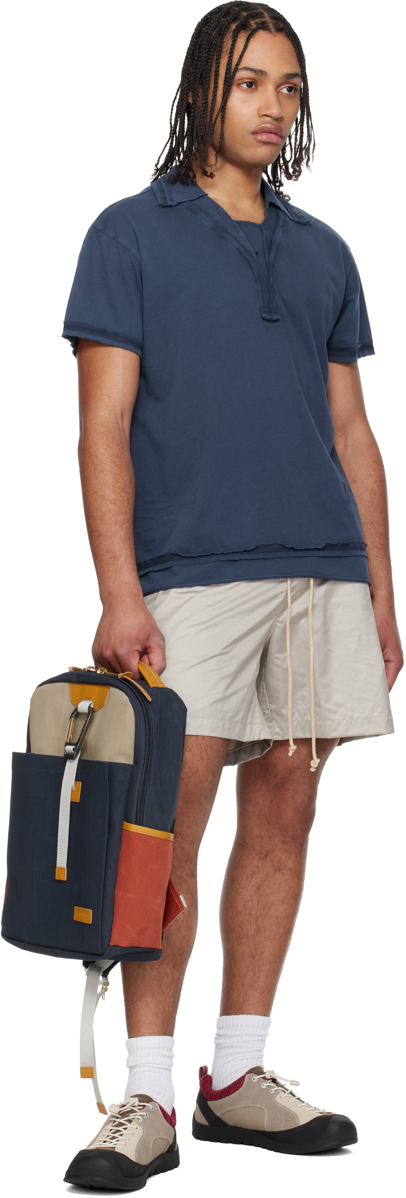 master-piece - Navy & Orange No.02340 v2 Link Backpack