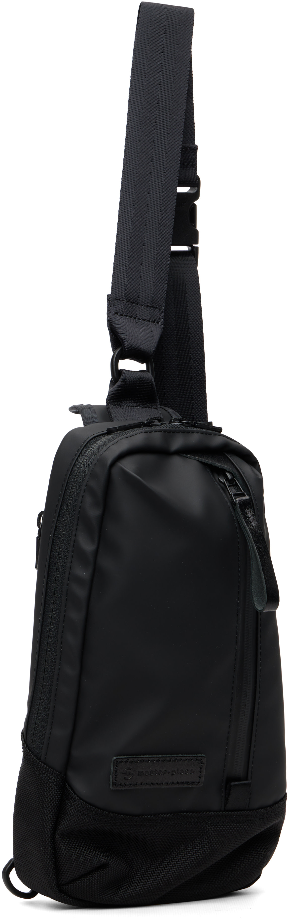 master-piece - Black Slick Sling Bag