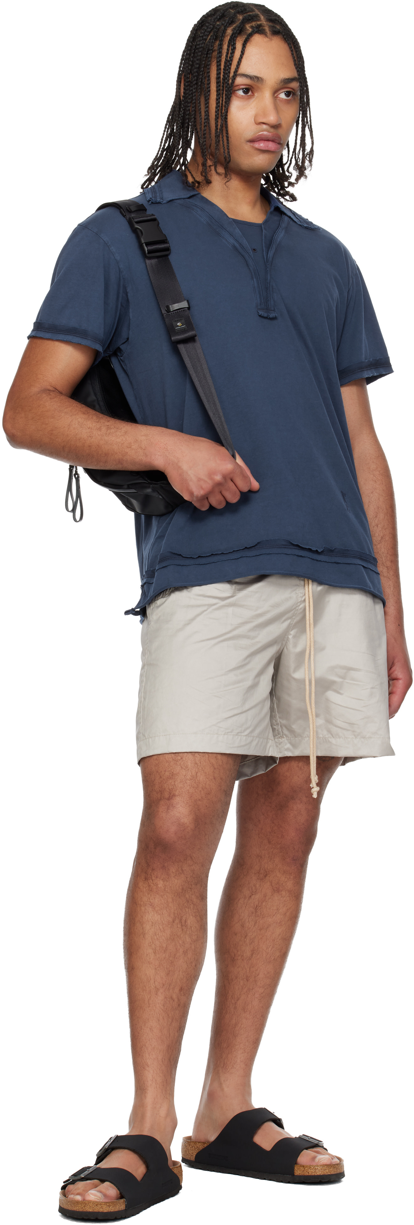 master-piece - Black Slick Waist Belt Bag
