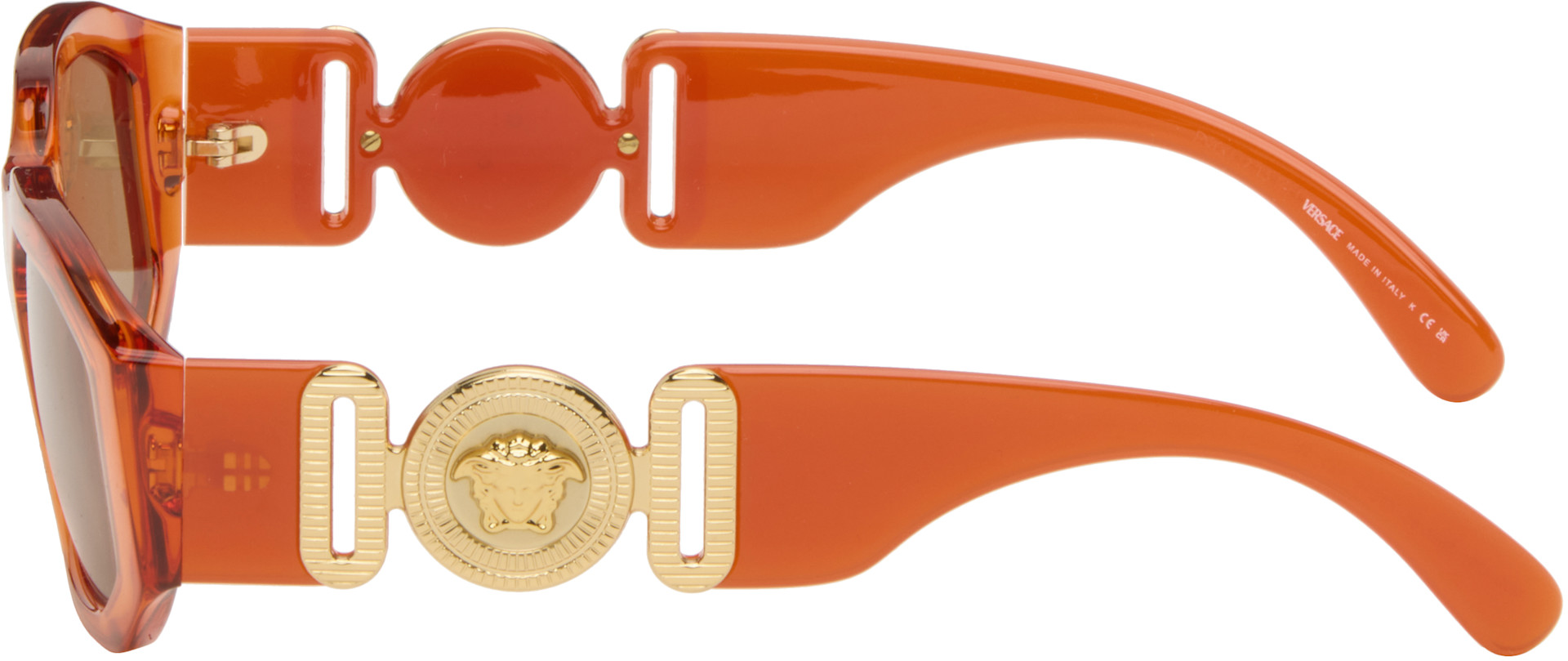 ???100% authentic versace sunglases Versace Sunglasses Navigator Black Gold Pilot Metal Medusa  main image 2