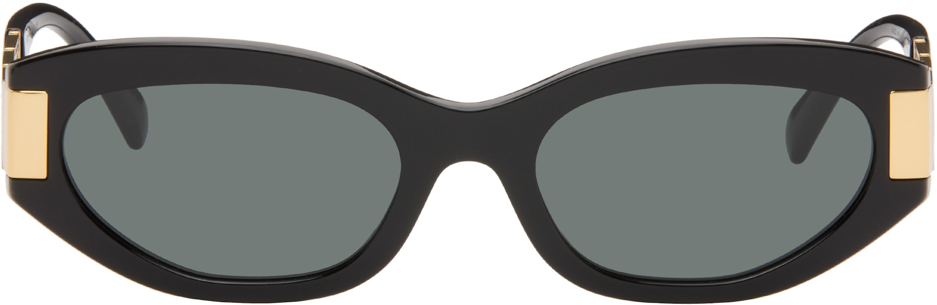 Versace: Black Greca Cat-Eye Sunglasses | SSENSE