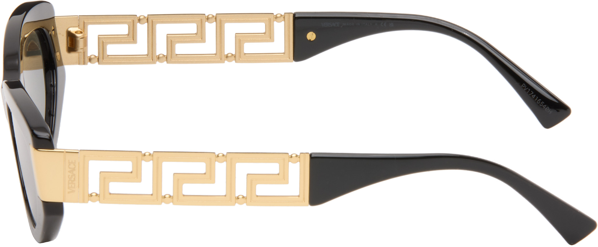Versace Black and Gold Cat-Eye Sunglasses Amazon.com: Versace VE 4450 GB1/87 Black Plastic Cat-Eye  main image 4