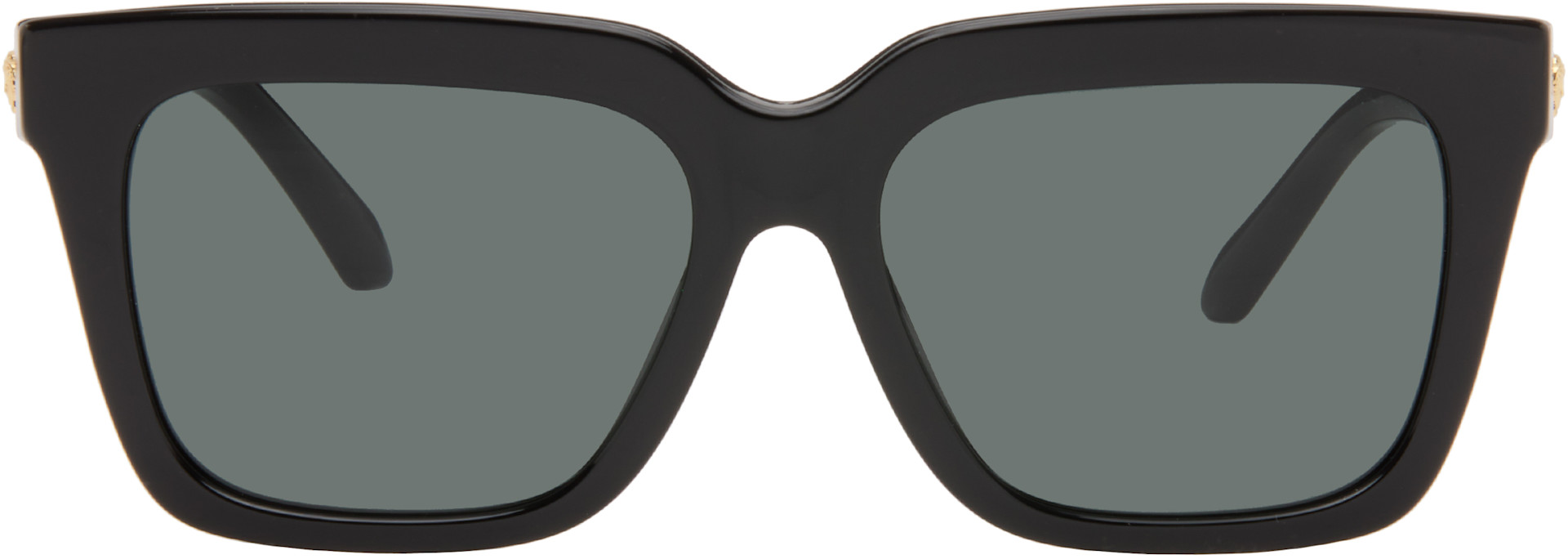Versace: Black Medusa Plaque Sunglasses | SSENSE