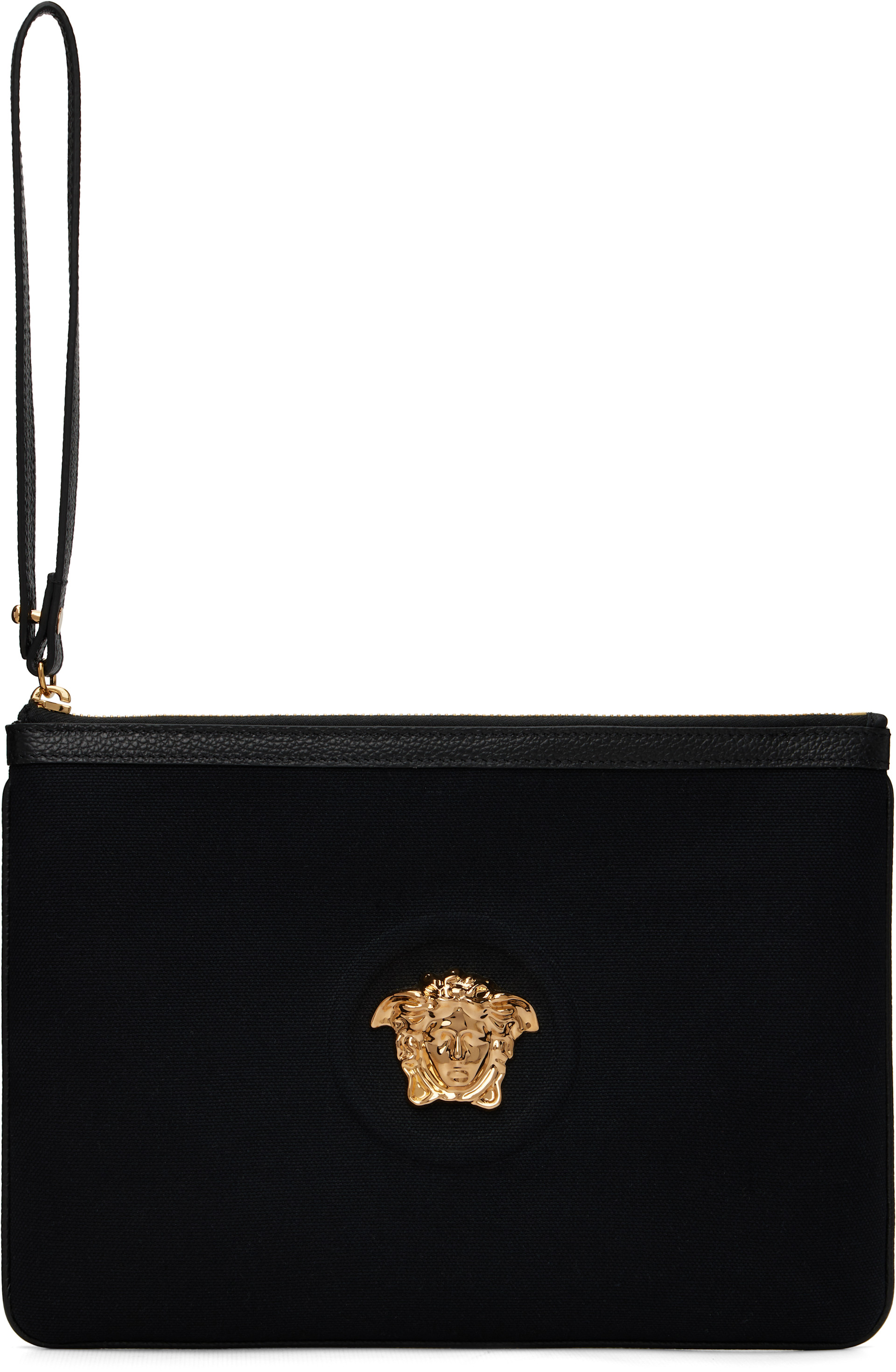 Jessie84 VERSACE　メデューサ ケース Versace: Black 'La Medusa' Canvas Pouch | SSENSE Canada