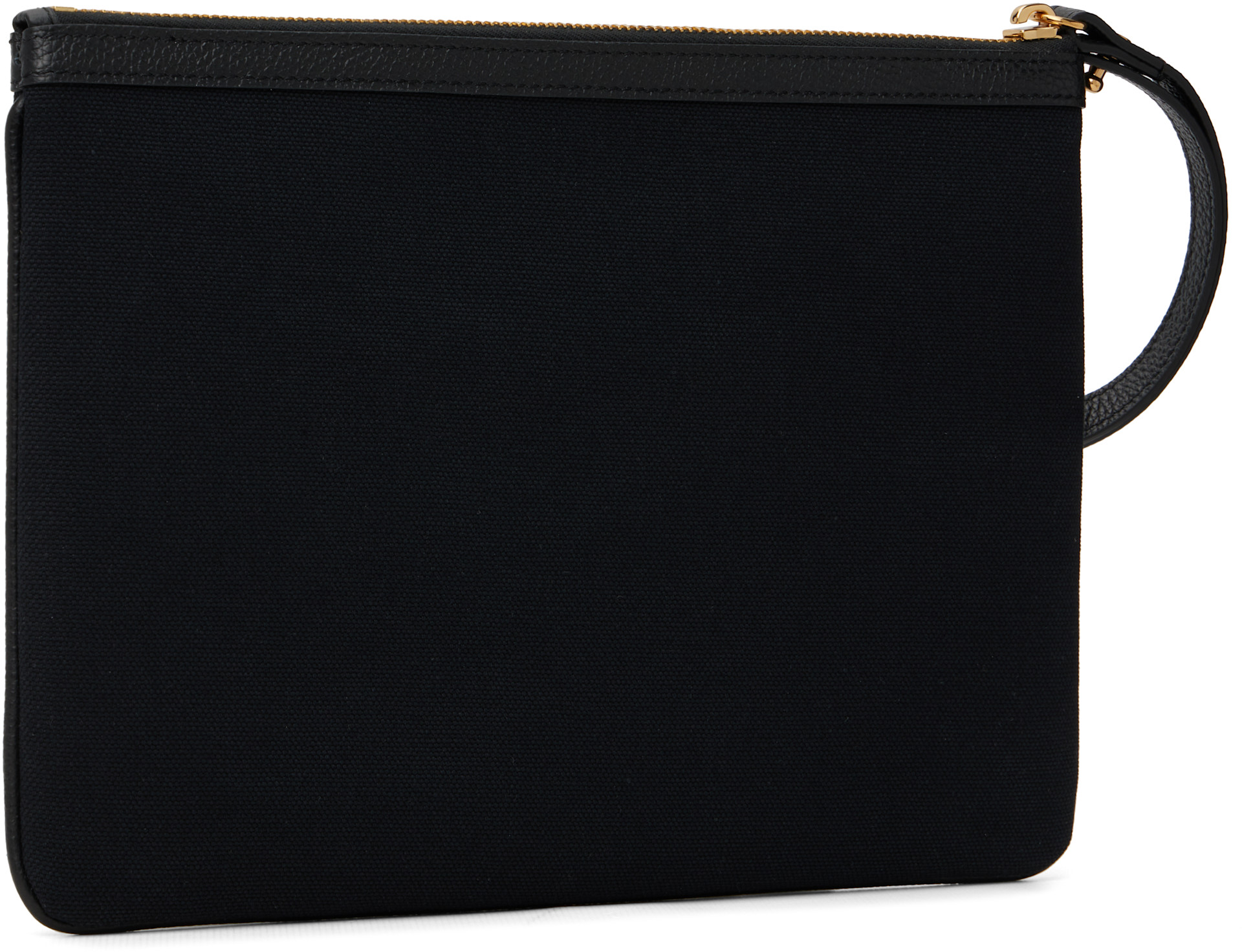 Versace: Black 'La Medusa' Canvas Pouch | SSENSE
