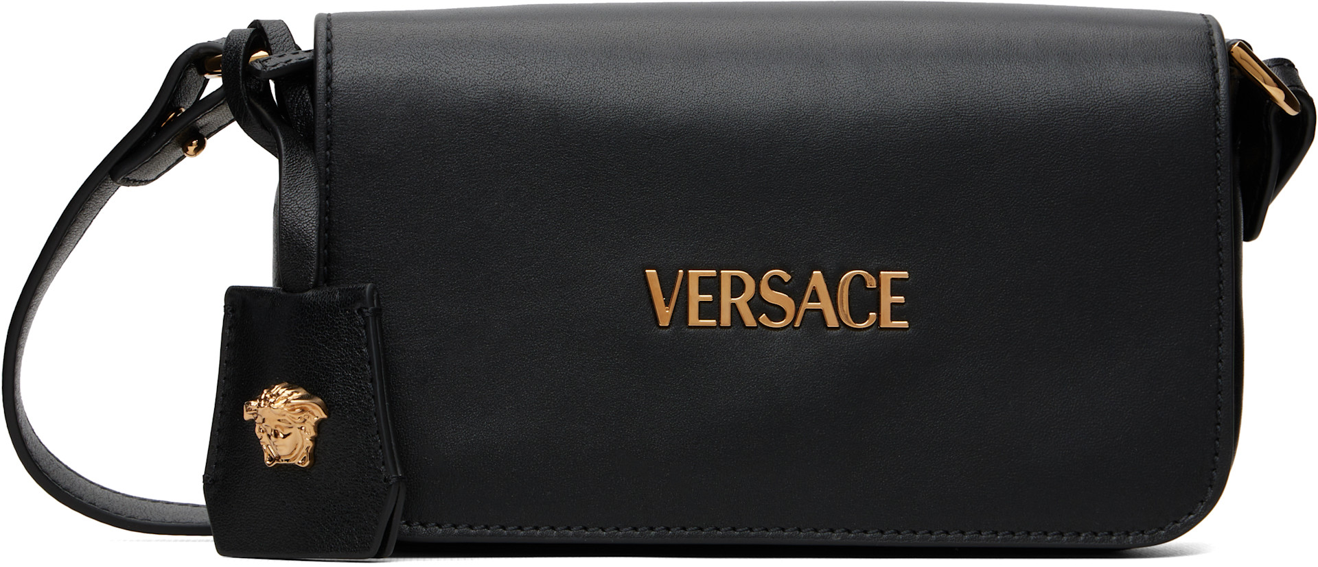 Versace - Black Versace Tag Nappa Mini Bag
