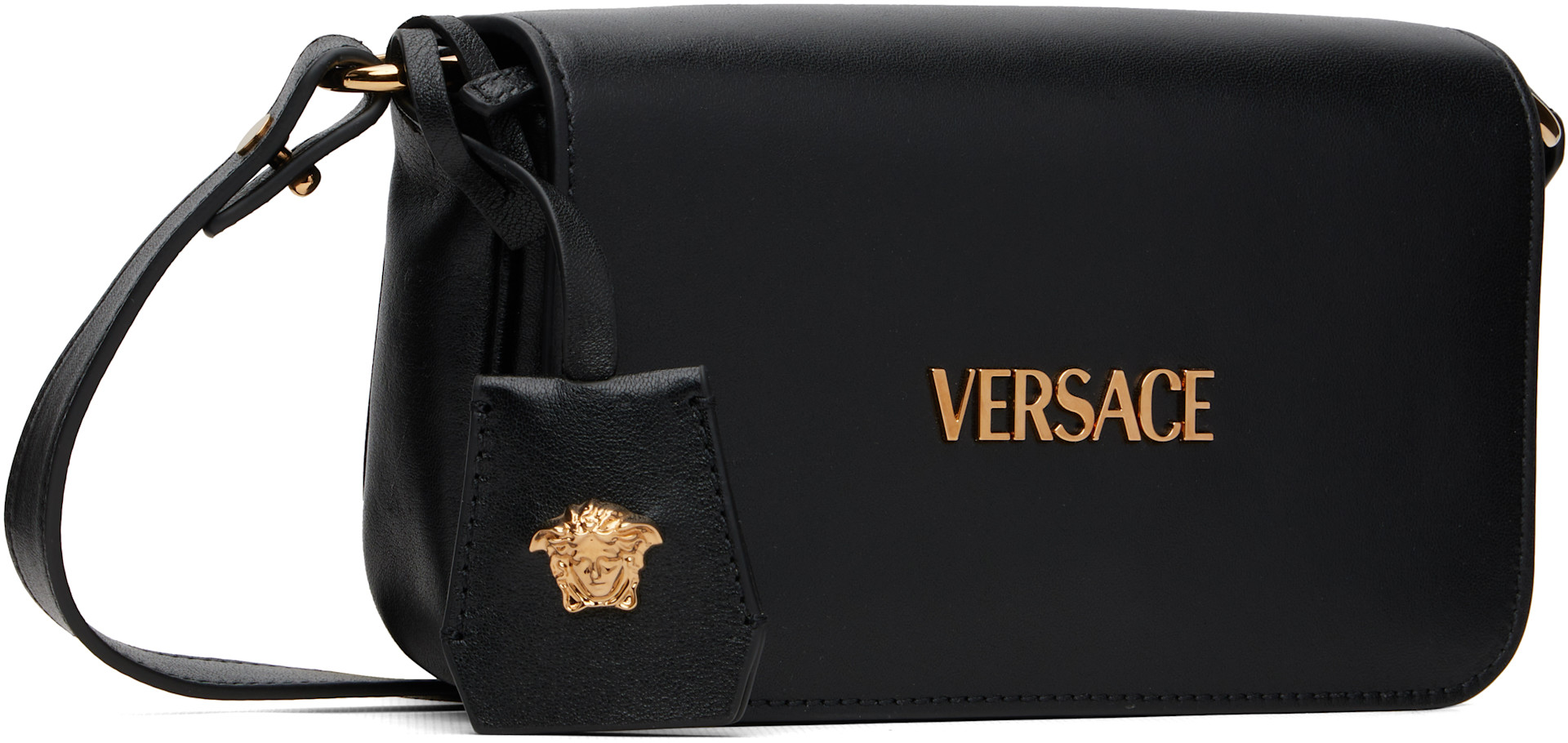 Versace - Black Versace Tag Nappa Mini Bag