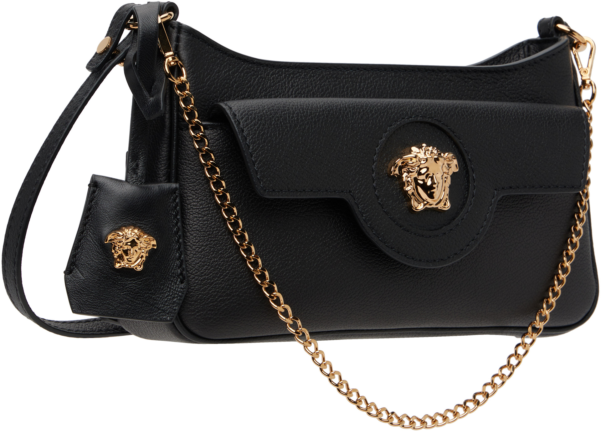 VERSACE ウエストバッグ メデューサ レザー a531 Versace: ブラック ミニ 'La Medusa' レザー バッグ | SSENSE 日本