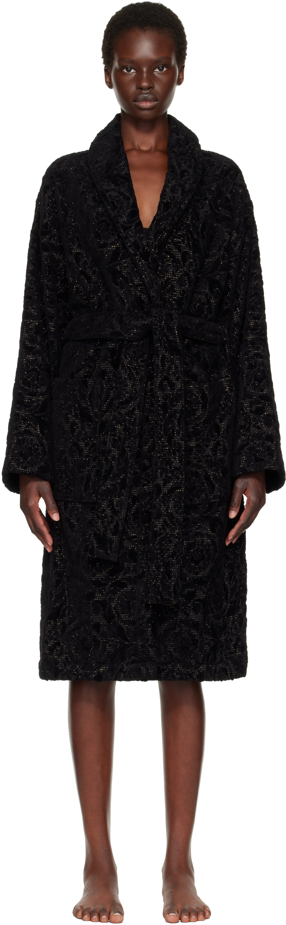 Versace - Gray Barocco Bathrobe