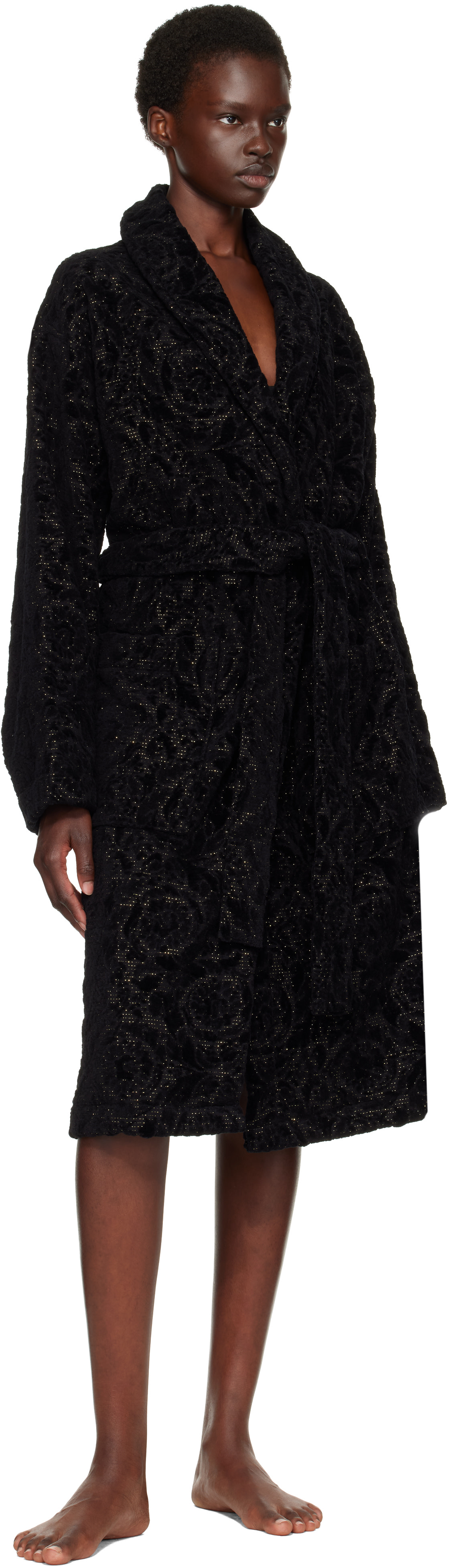 Versace - Gray Barocco Bathrobe