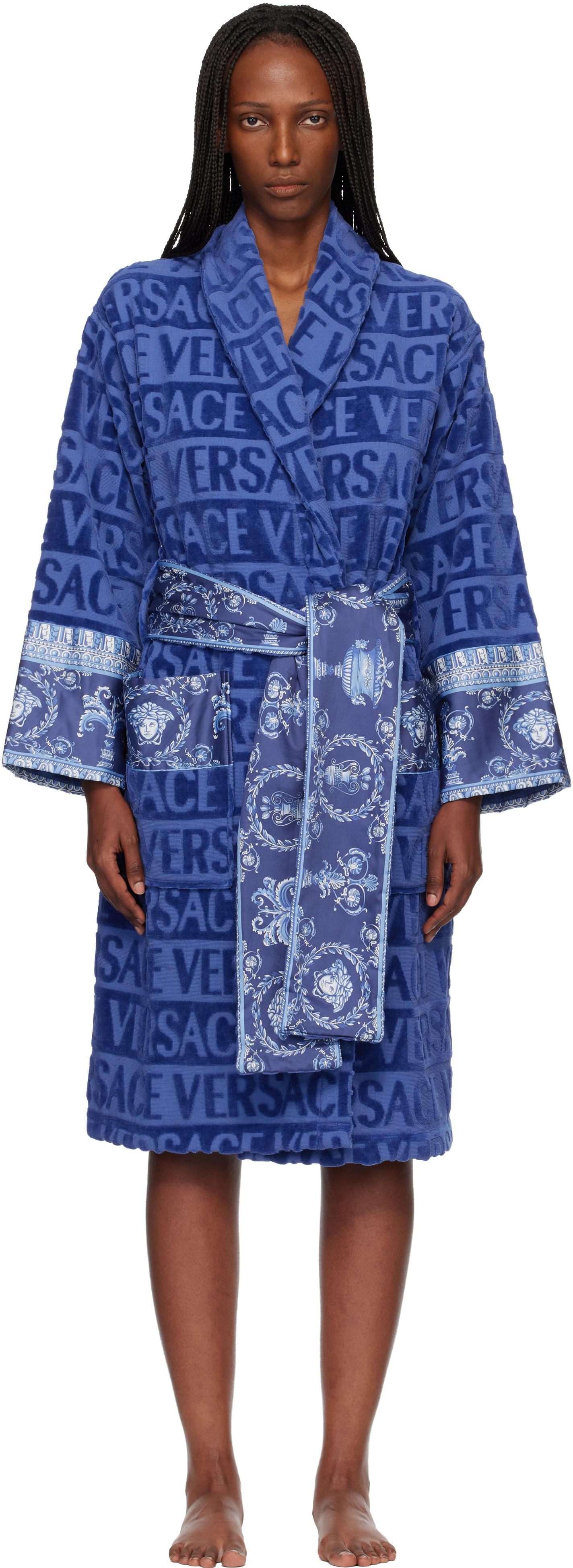 versace dressing robe Pink 'I Heart Baroque' Bathrobe Versace I Baroque Bathrobe, Unisex,