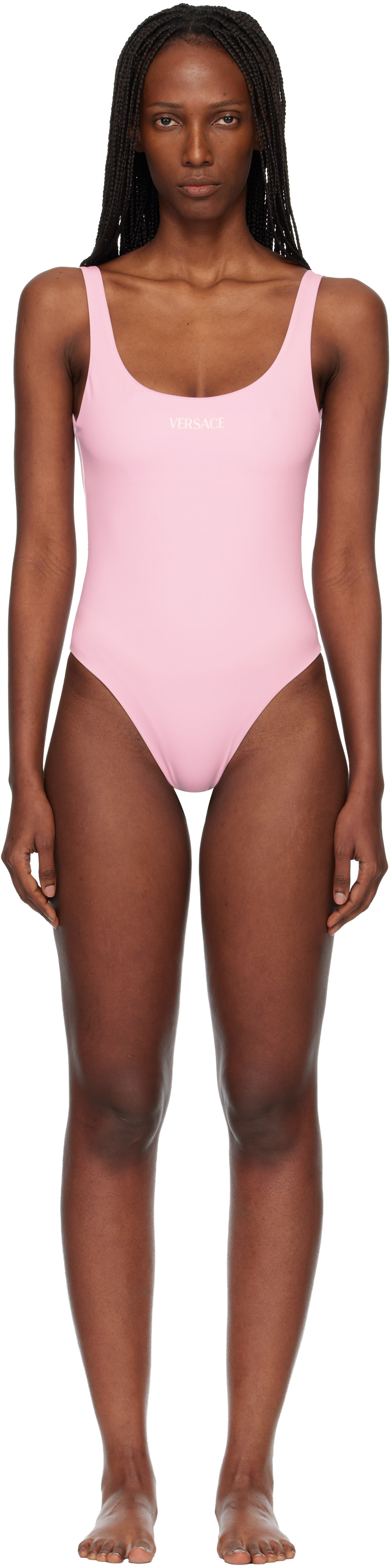 Versace - Maillot de bain une pièce rose