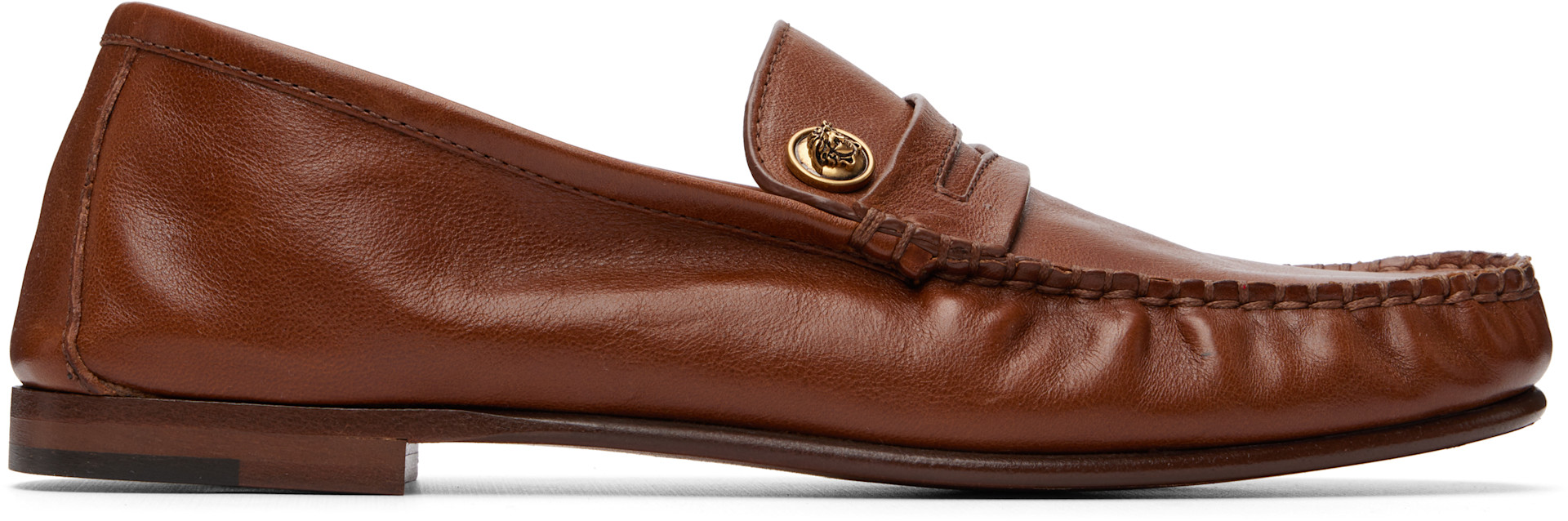 Versace - Flâneurs Guanto brun clair en cuir