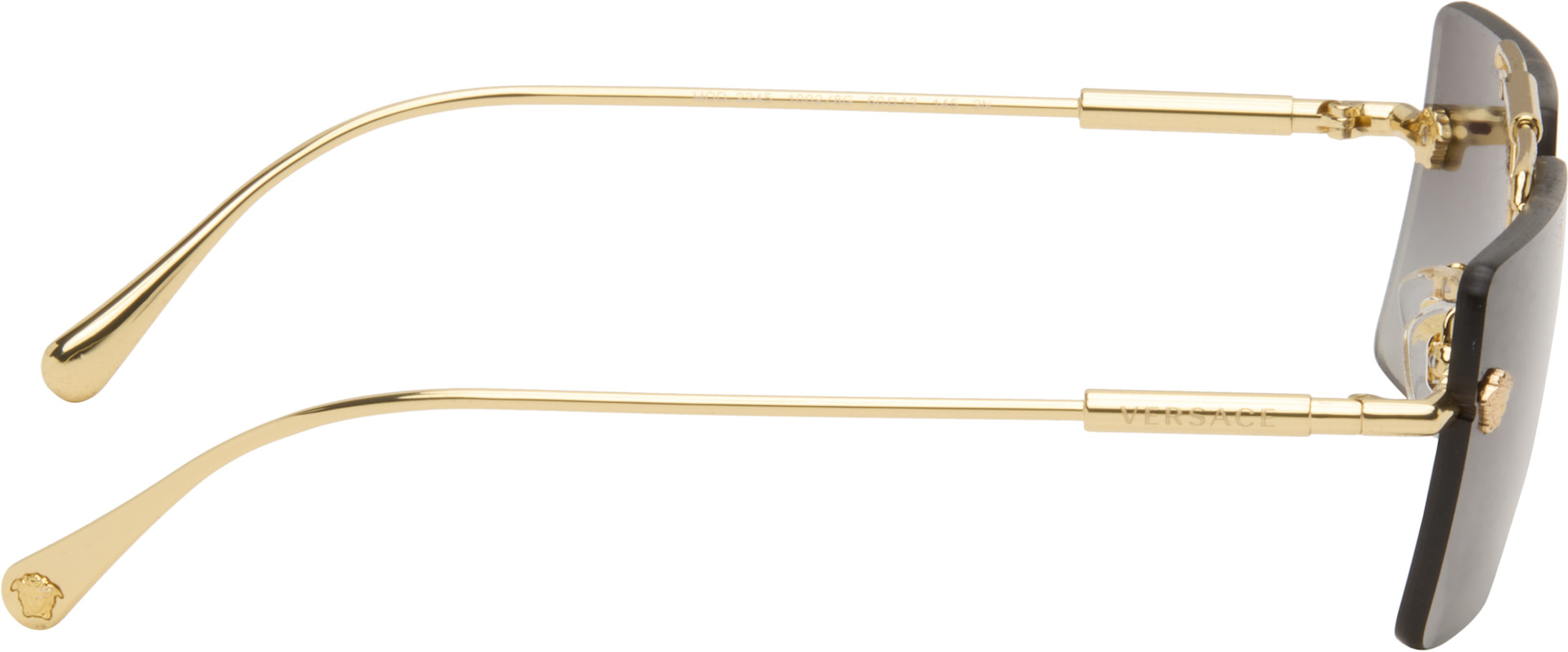 Versace - Lunettes de soleil percées dorées