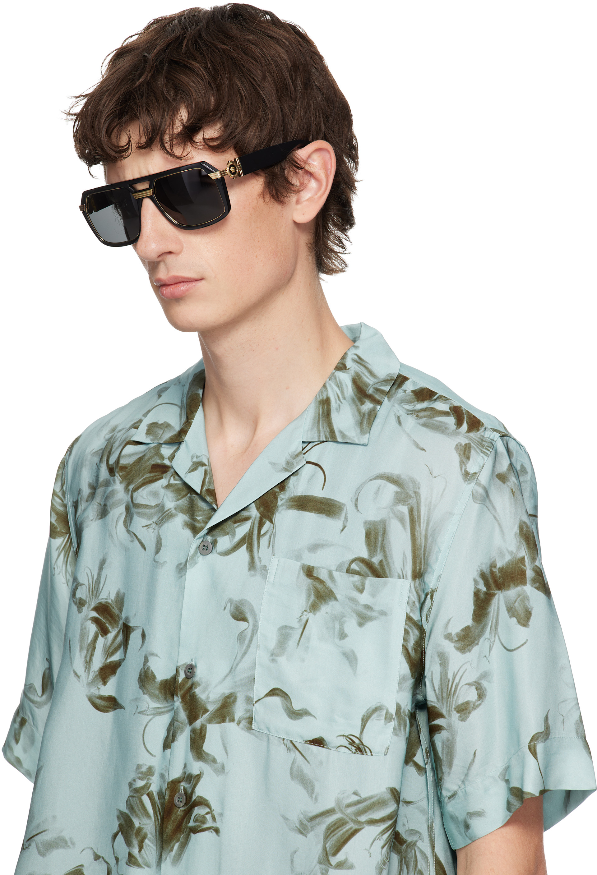 Versace - Black Vintage Icon Pilot Sunglasses