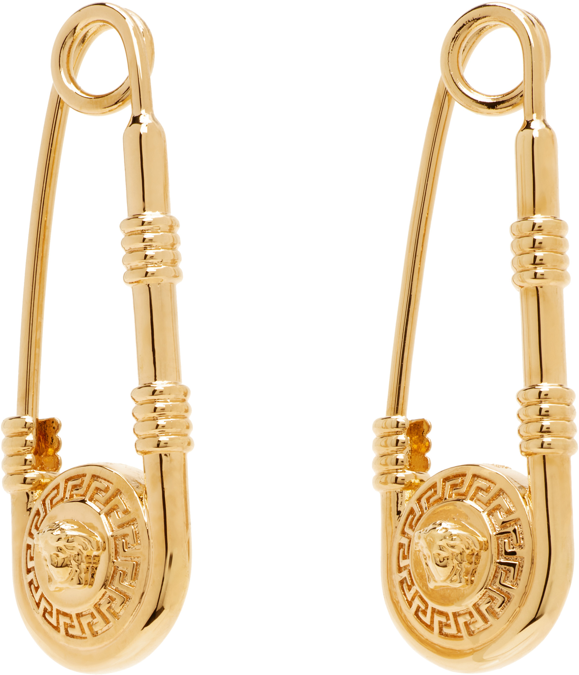 Versace - Boucles d'oreilles en forme d'épingle de sureté