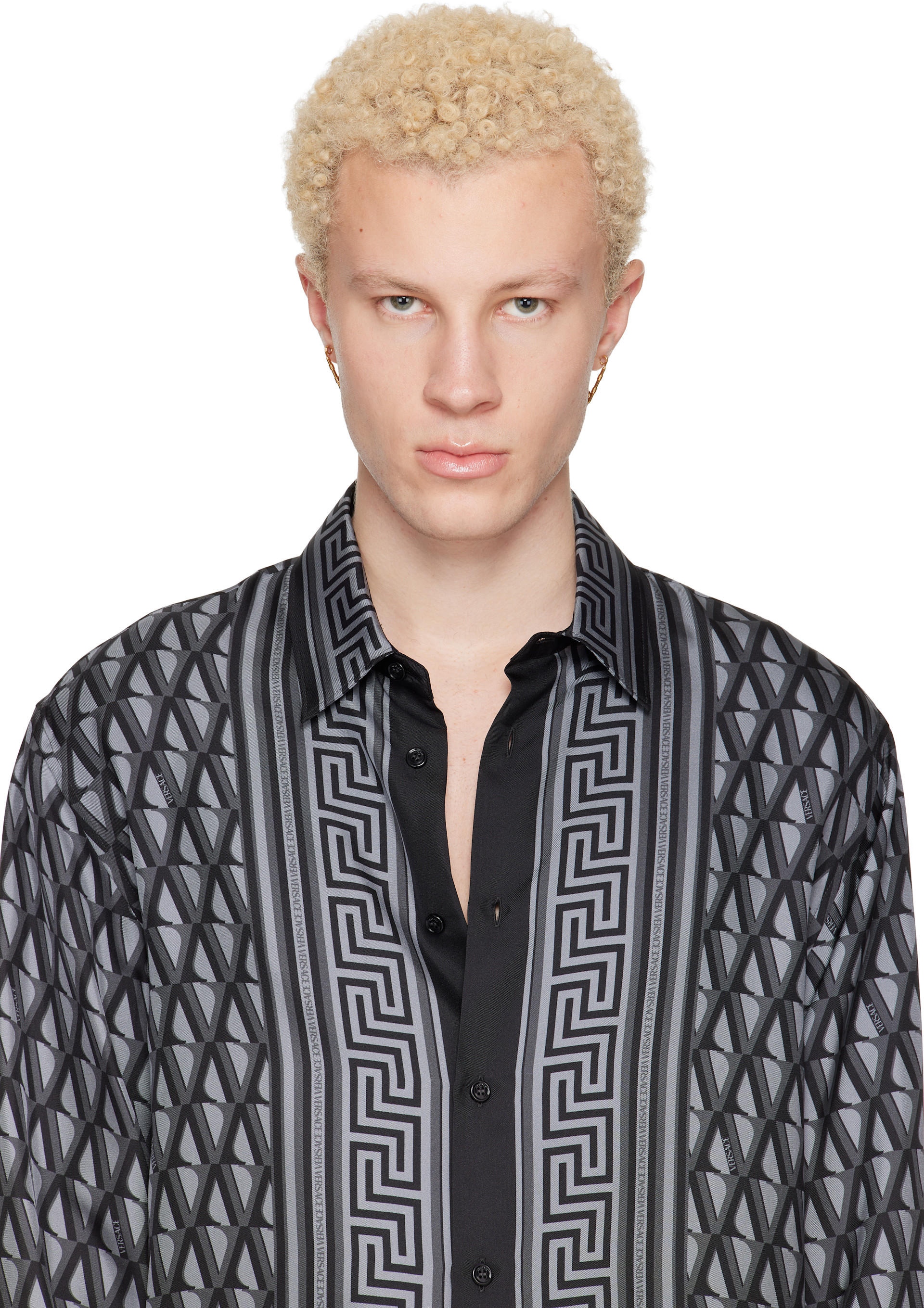 Versace - Boucles d'oreilles en forme d'épingle de sureté