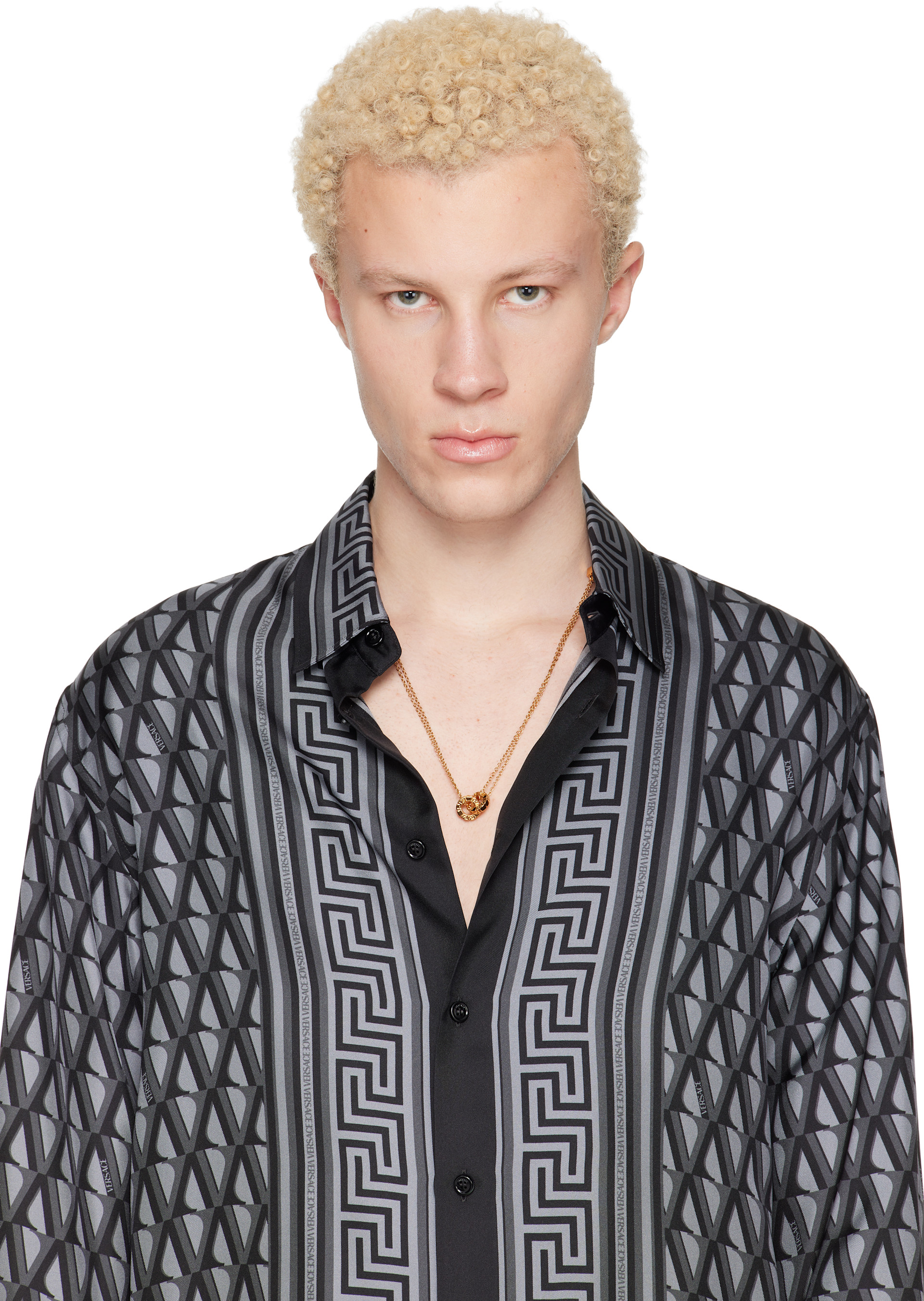 Versace - Collier à pendentifs à motif Greca