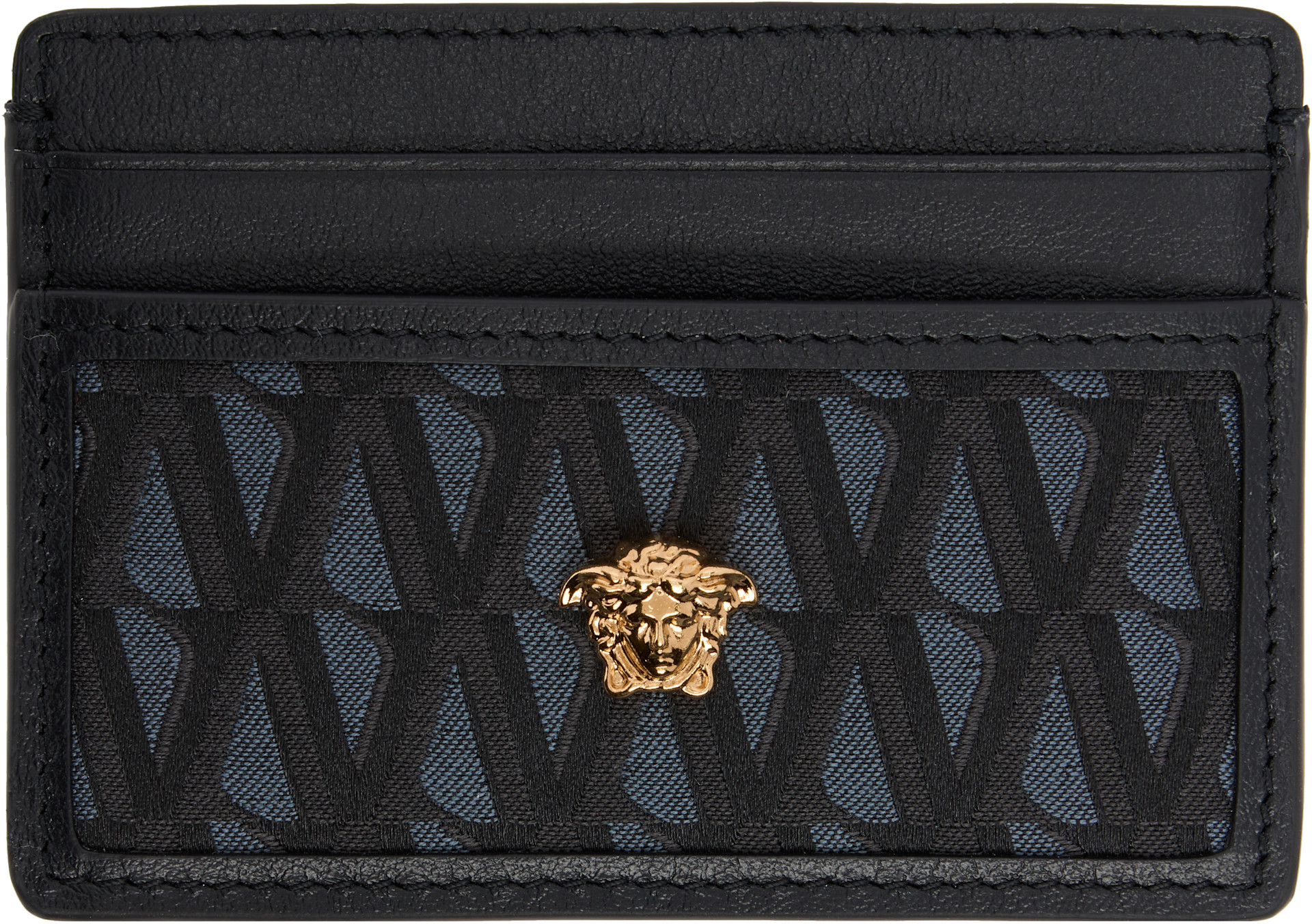 Versace: ブラック 'La Medusa' V ジャカード カードケース | SSENSE 日本