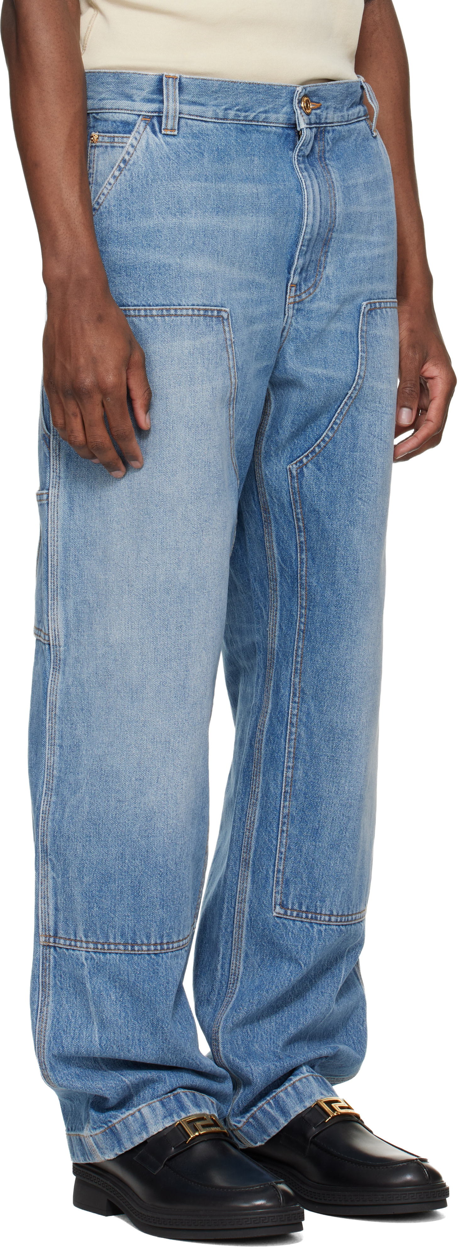 Versace - Jean menuisier bleu