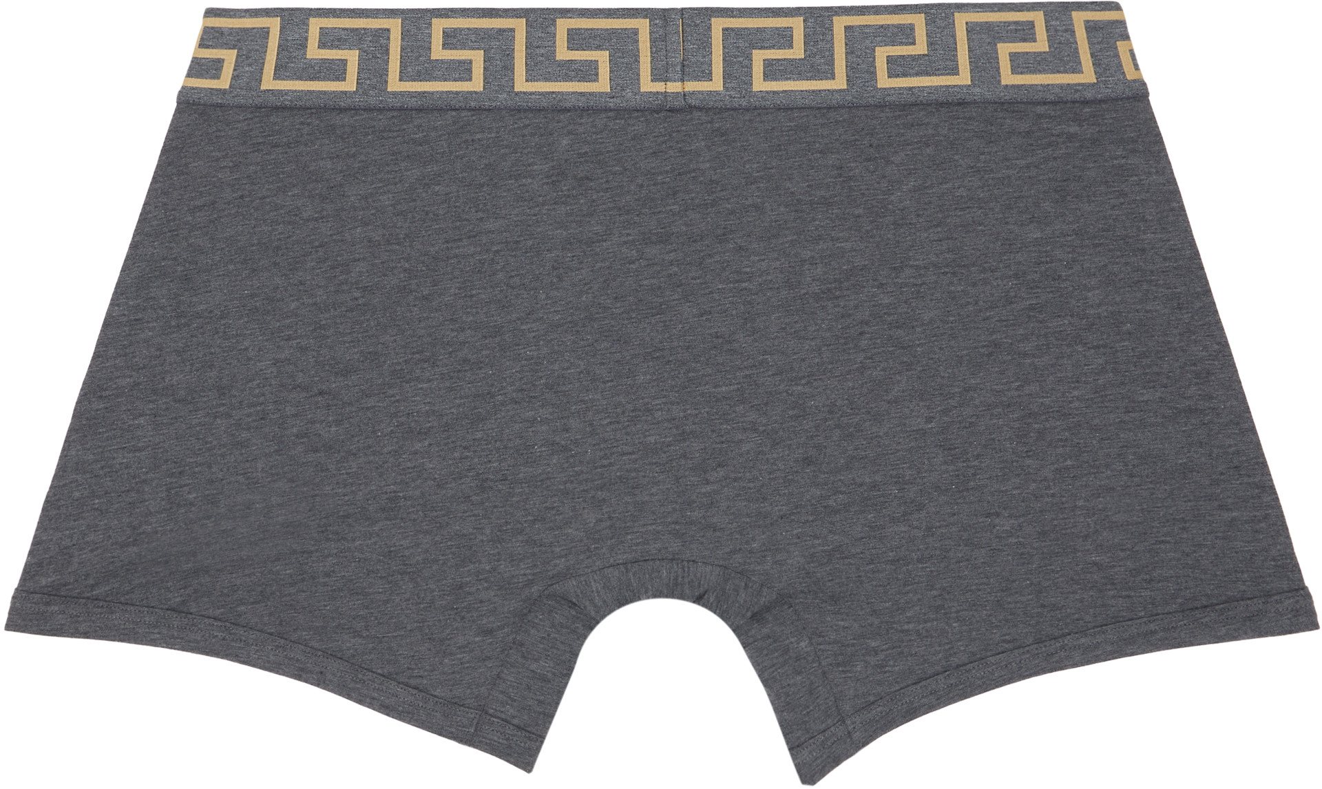 Versace - Boxer long gris en jersey de coton