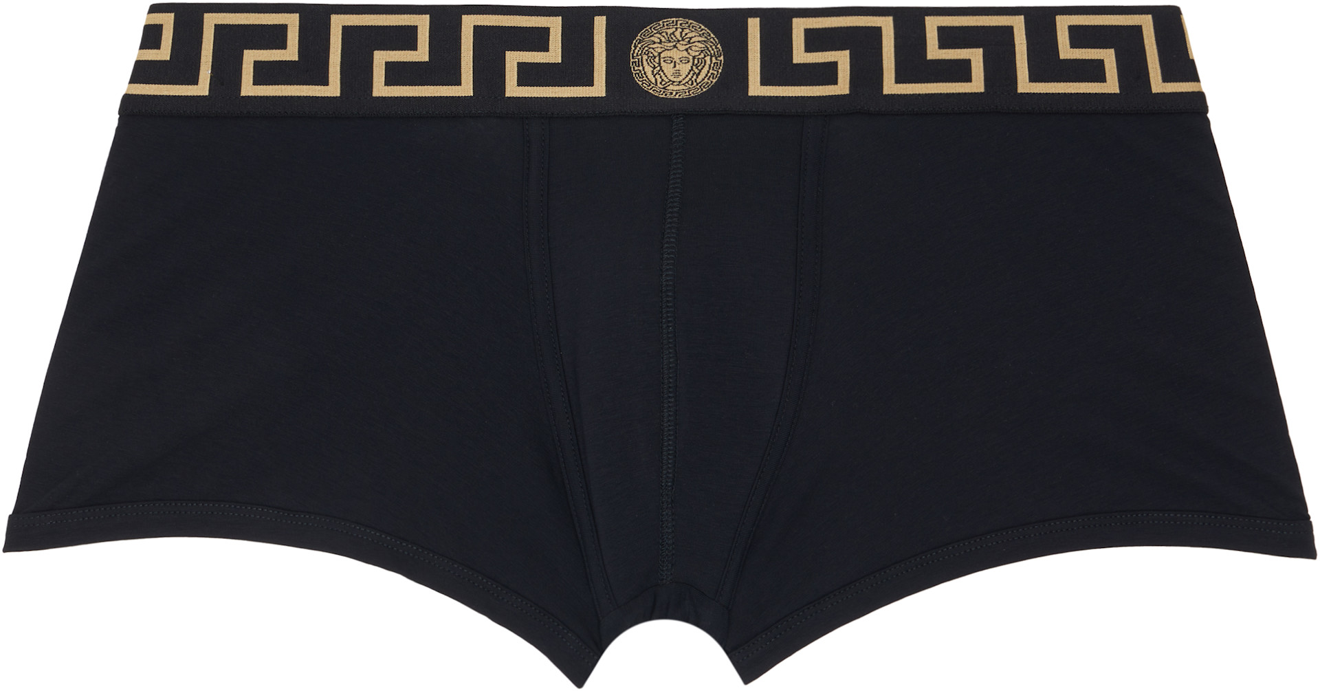 Versace - Boxer noir en jersey de coton