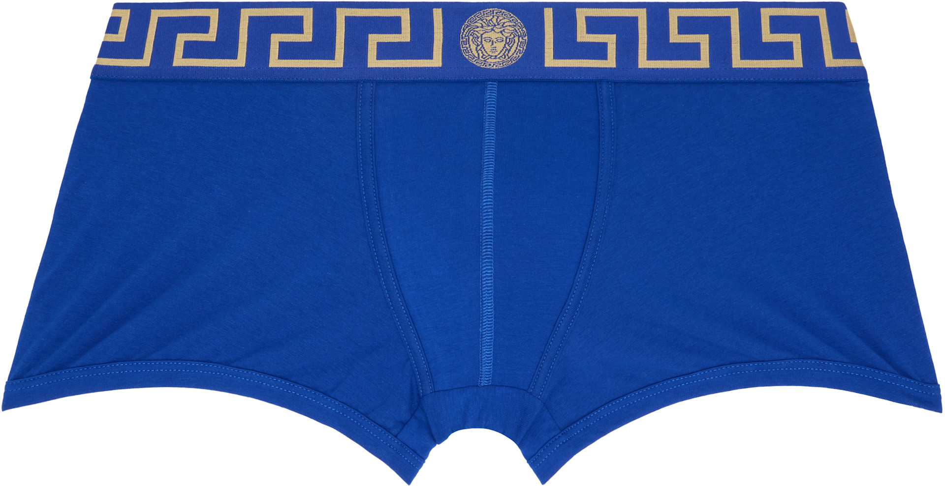 Versace - Boxer bleu en jersey de coton