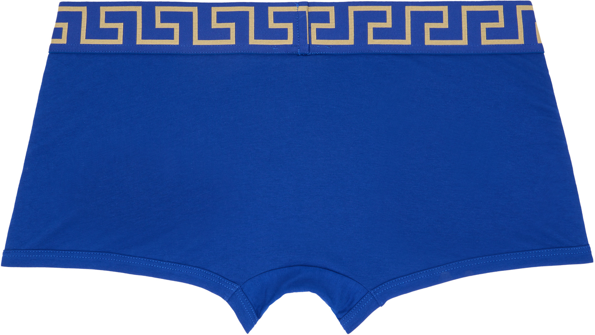 Versace - Boxer bleu en jersey de coton