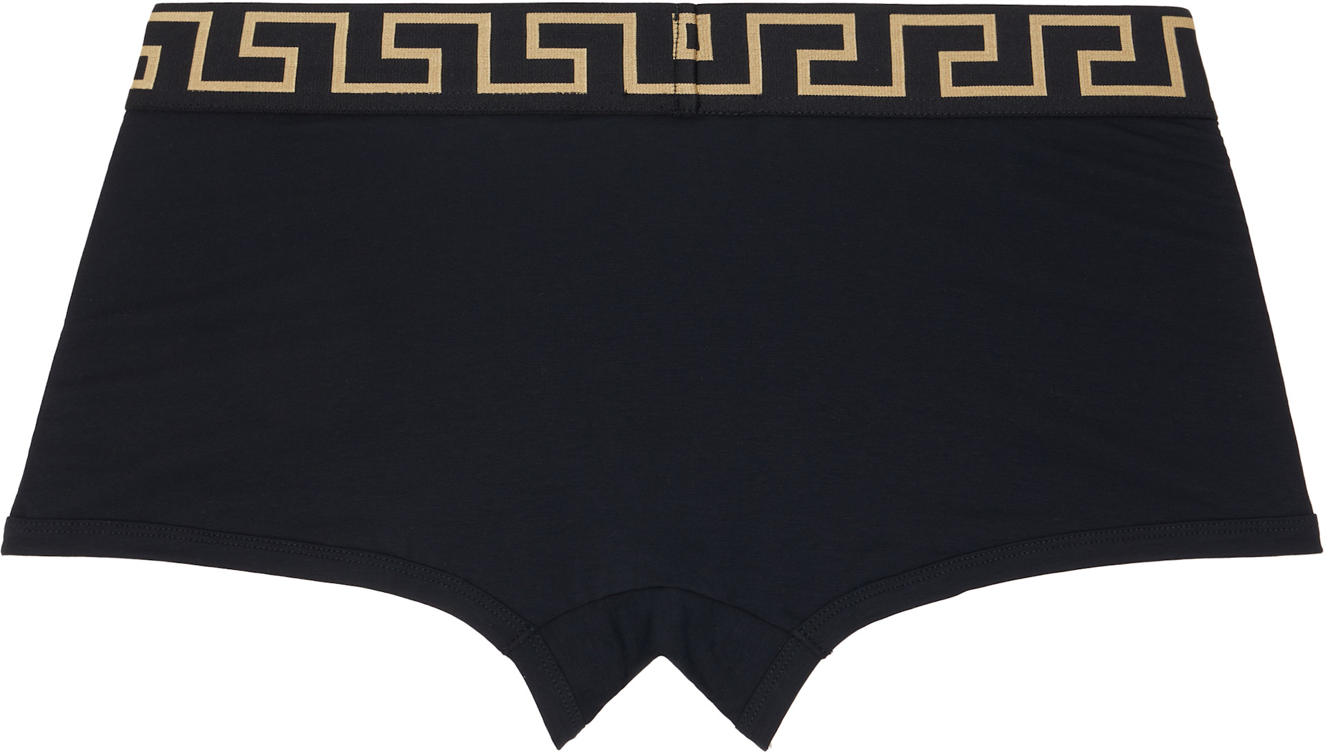 VERSACE ボクサーパンツ/Black 2枚セット Versace: ブラック＆ホワイト コットンジャージ ボクサーブリーフ 2枚