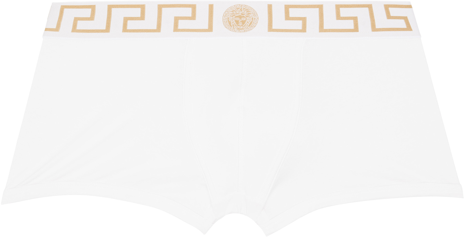 Versace: ブラック＆ホワイト コットンジャージ ボクサーブリーフ 2枚