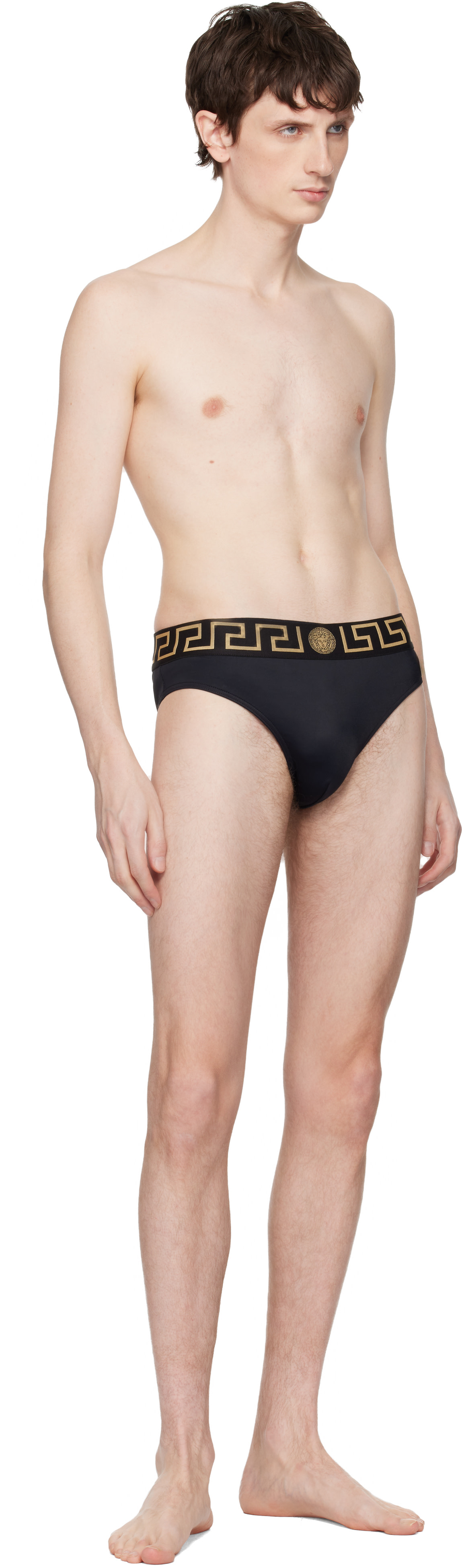最終セール！超かっこいい！Versus versace milano 水着 Versace: Black Nylon-Blend Swim Briefs | SSENSE