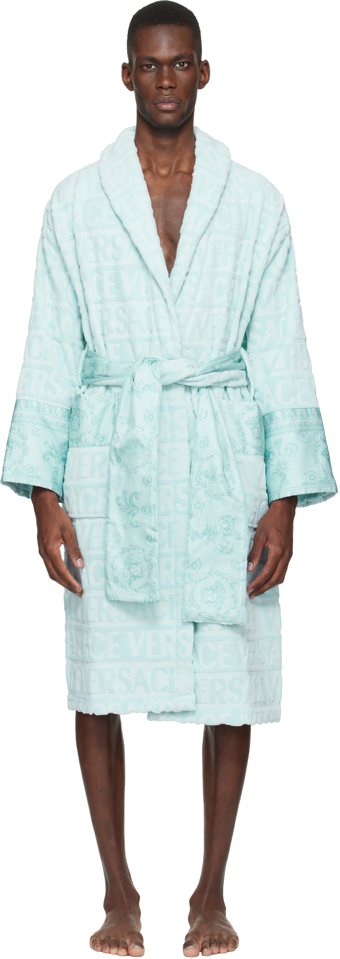 Versace - Blue 'I Heart Baroque' Bathrobe