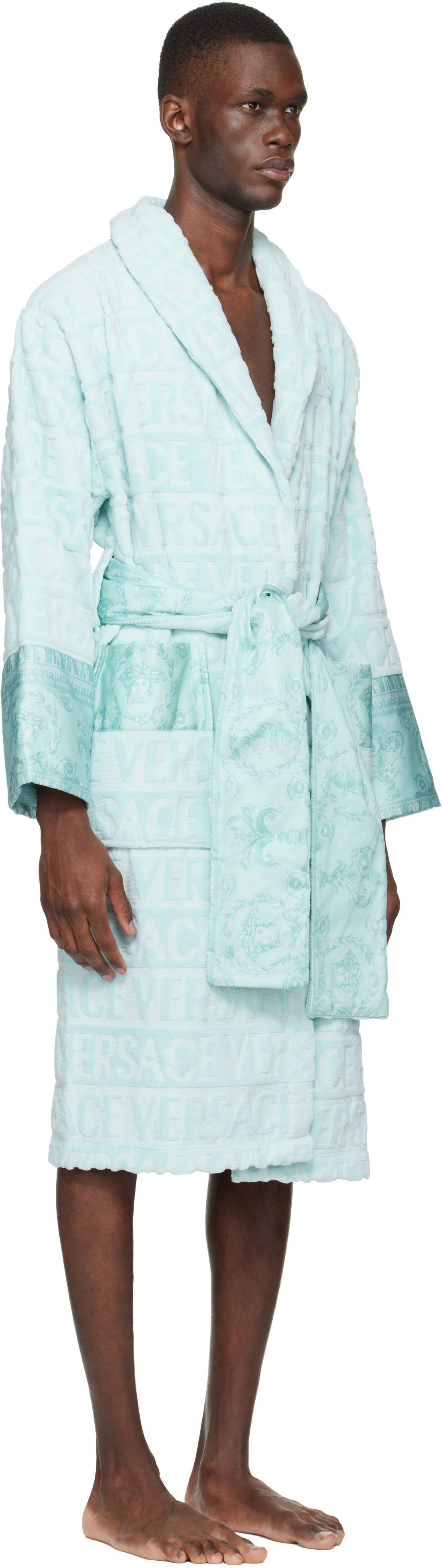 Versace - Blue 'I Heart Baroque' Bathrobe