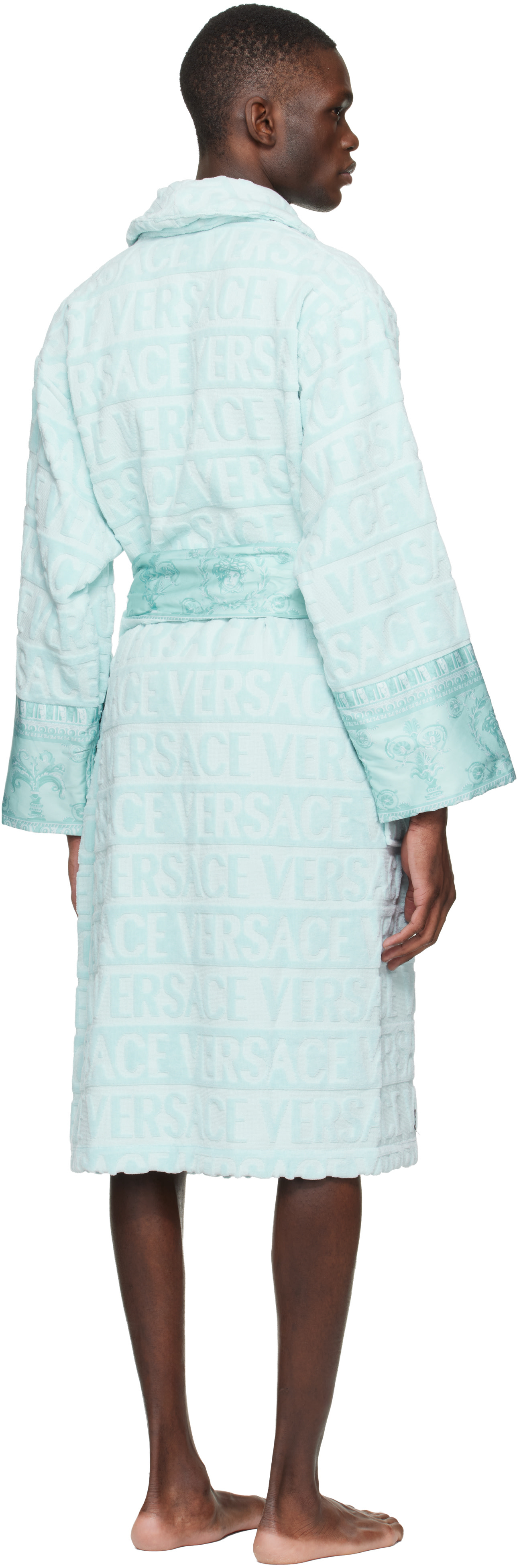 Versace - Blue 'I Heart Baroque' Bathrobe