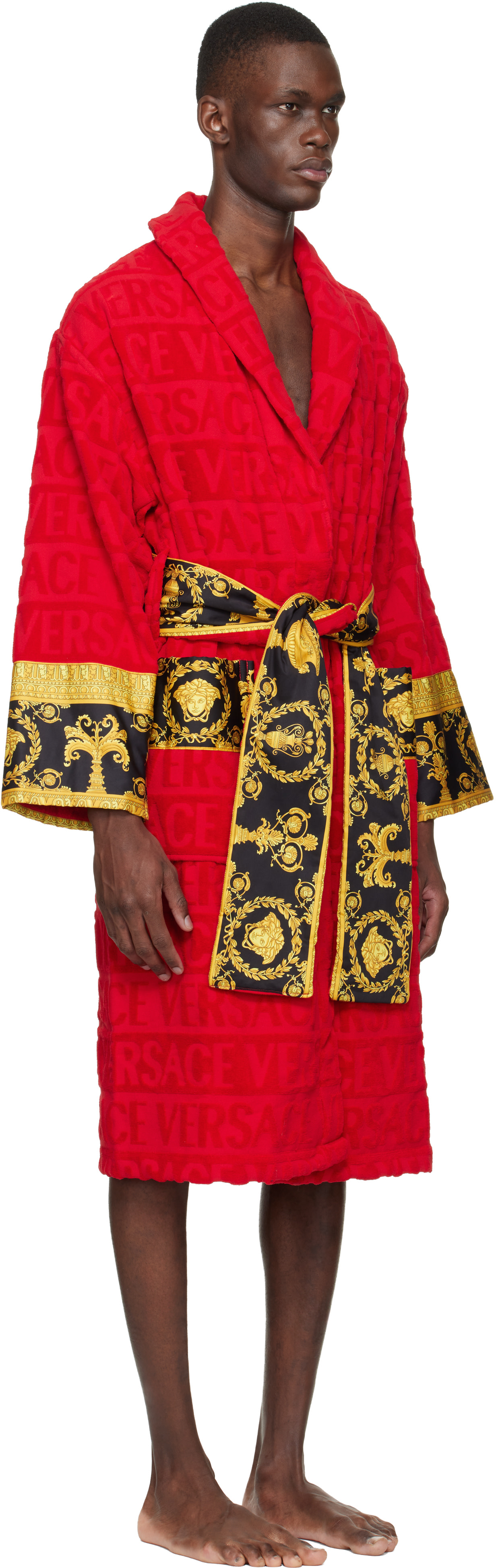 Versace - Red 'I Heart Baroque' Bathrobe