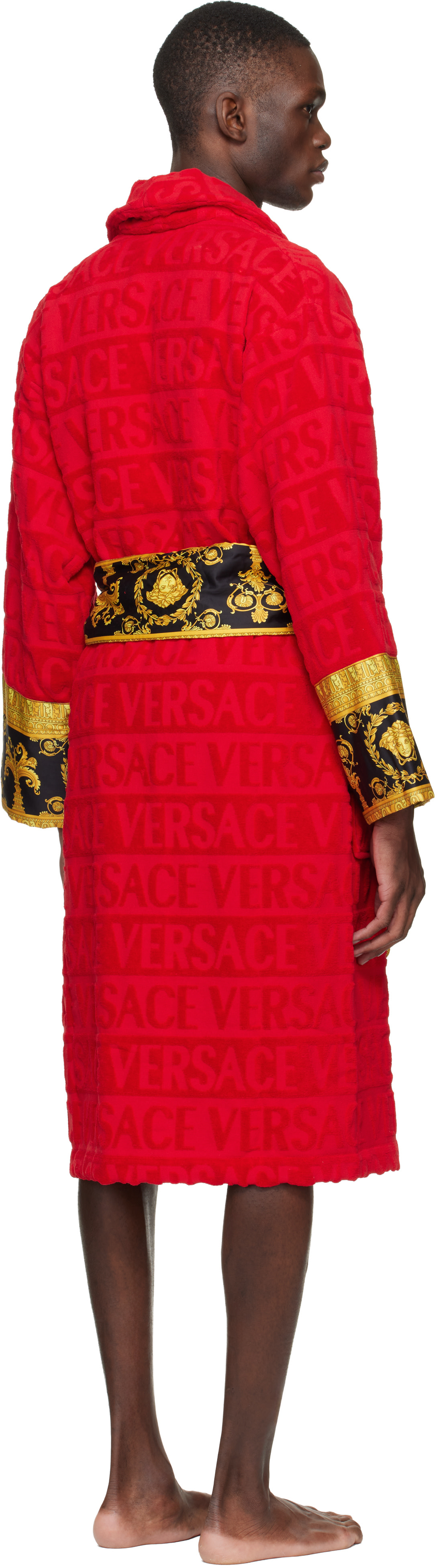 Versace - Red 'I Heart Baroque' Bathrobe