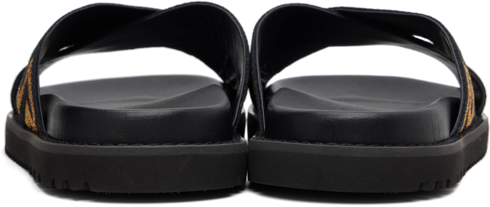 Versace - Black Jacquard Nappa Sandals