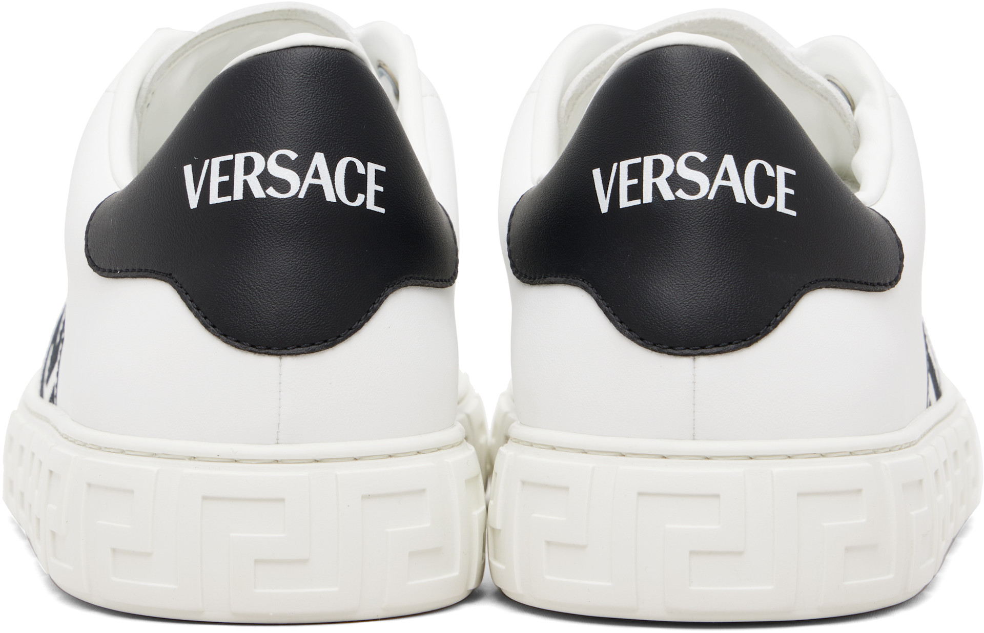 Versace - White Greca Embroidered Nylon Faux-Leather Sneakers