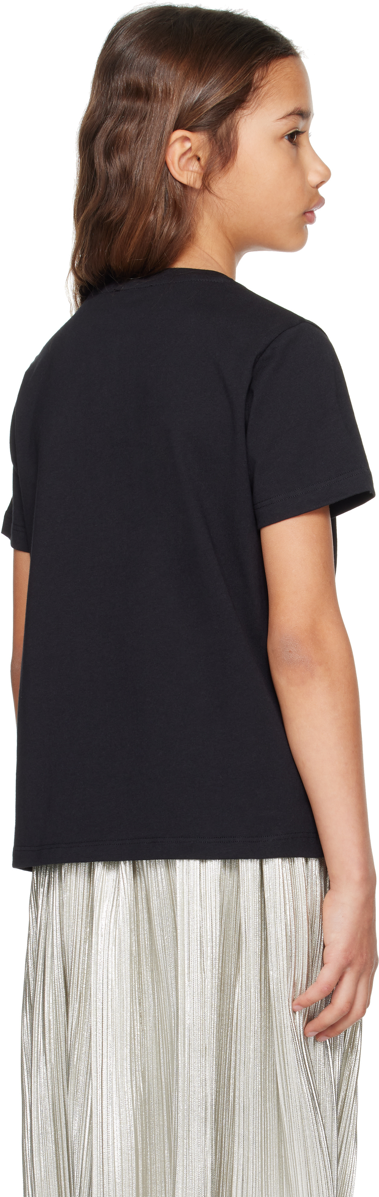 Versace: キッズ｜ブラック コットンジャージ プリントTシャツ 