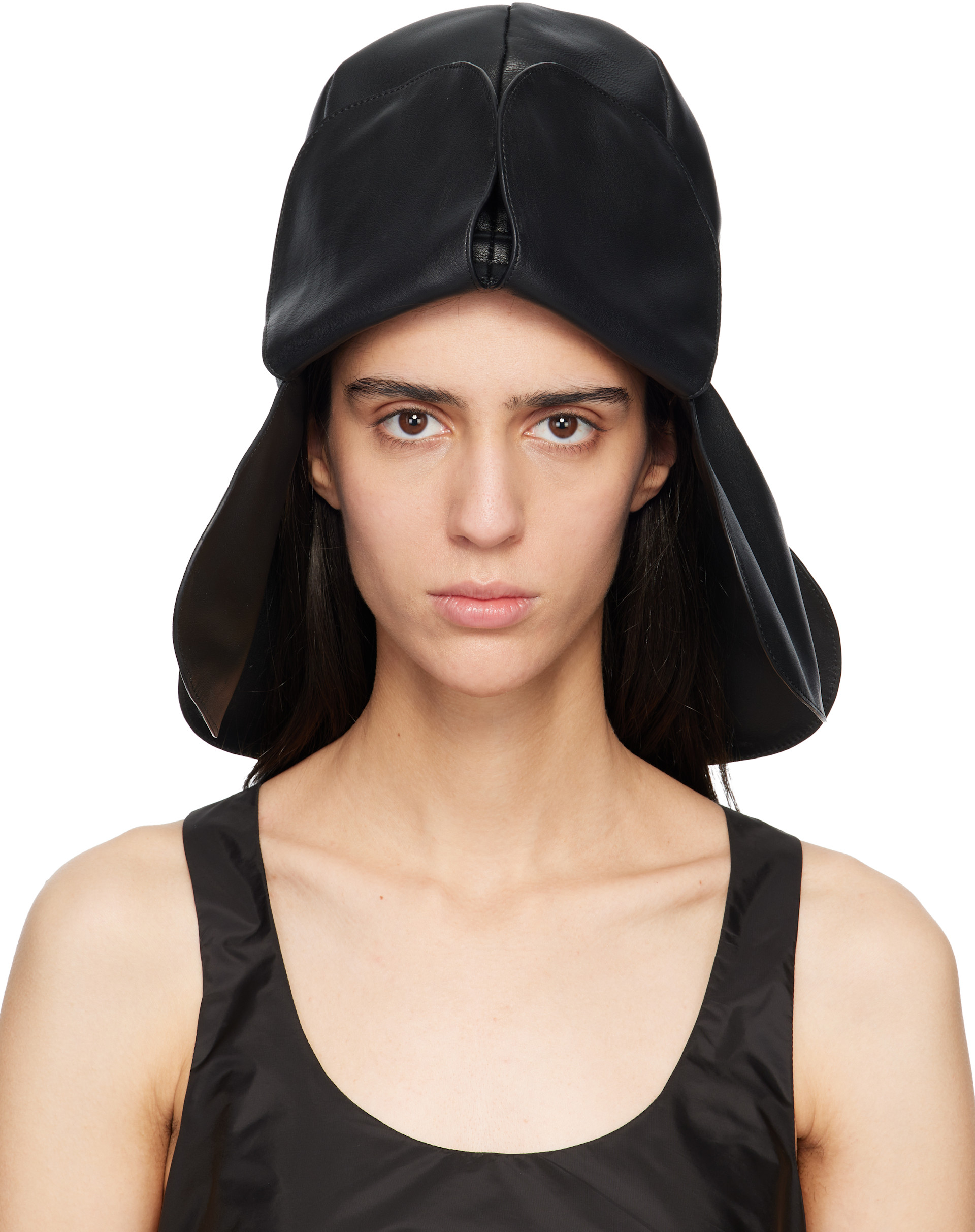 Simone Rocha - Chapeau bob en forme de fleur noir