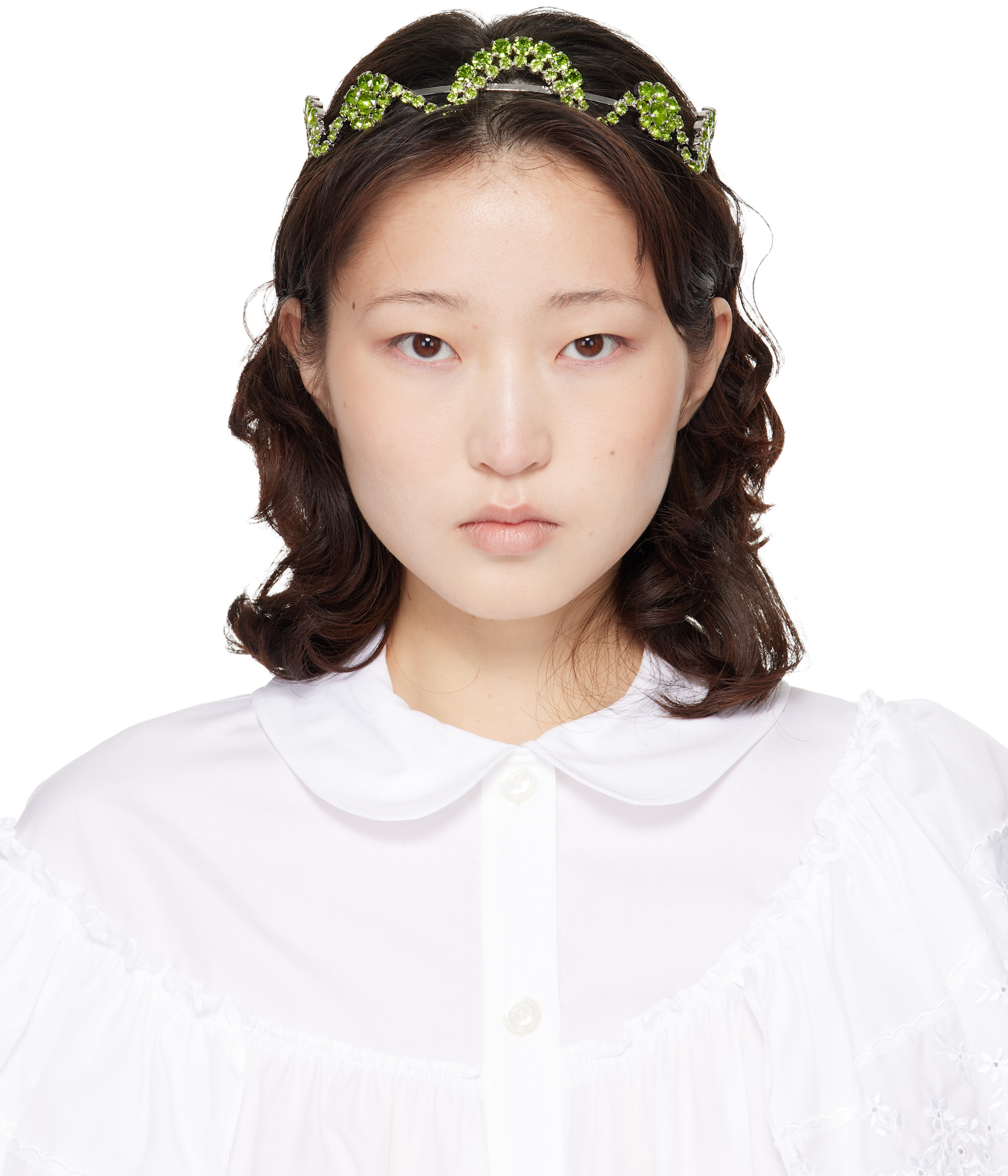 Simone Rocha: Silver Scalloped Sepal Headband | SSENSE