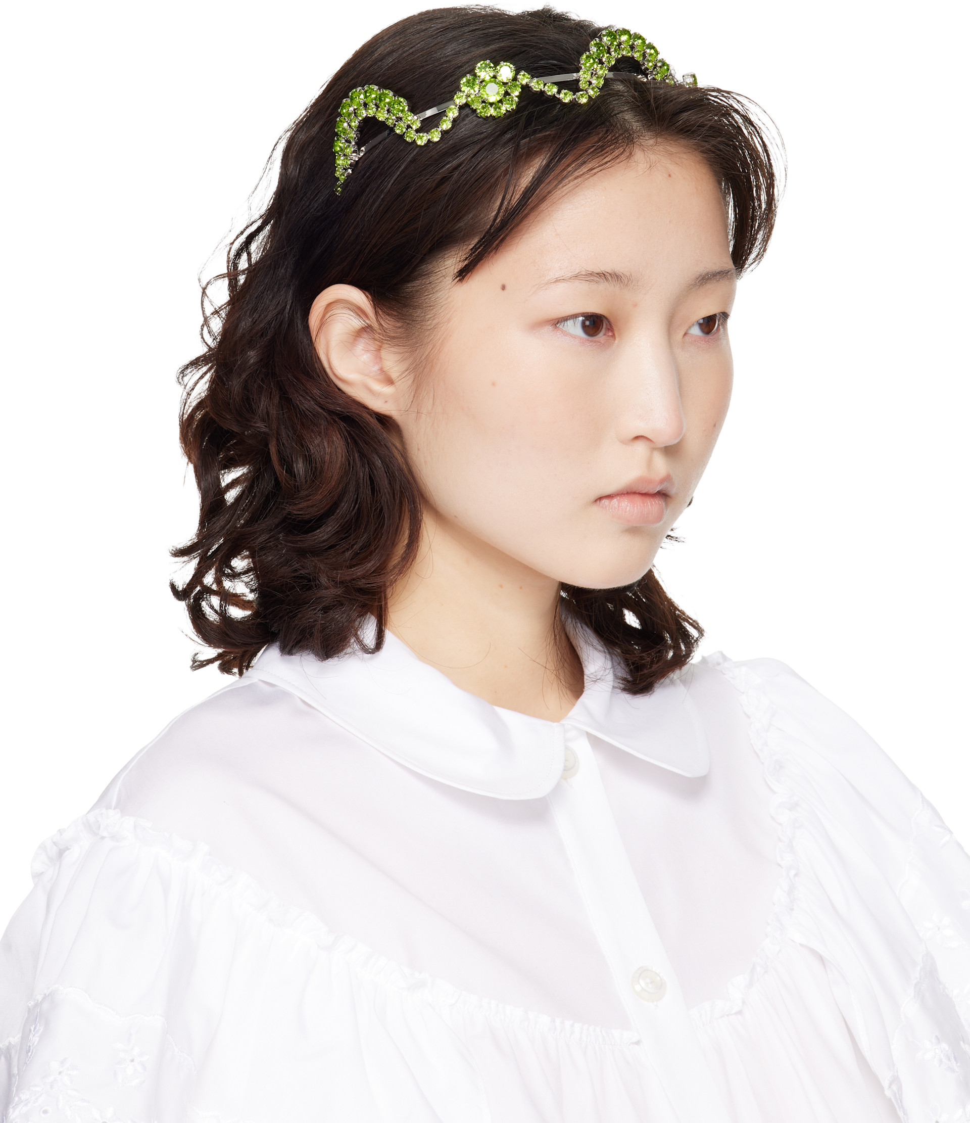 Simone Rocha: Silver Scalloped Sepal Headband | SSENSE